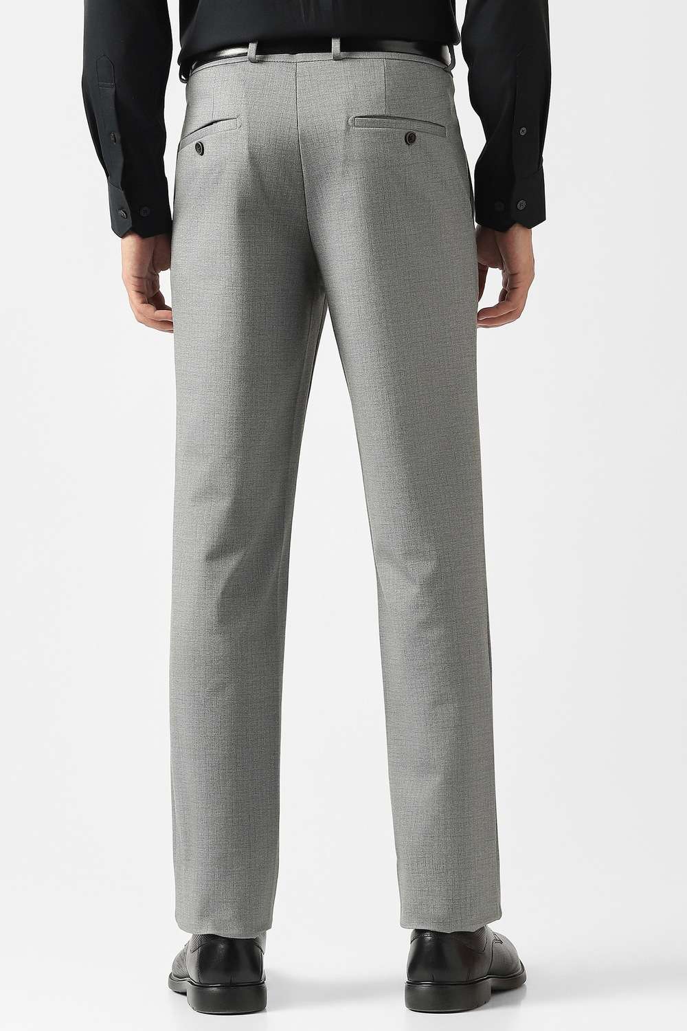 Solid-Polyester-Slim-Fit-Men-s-Casual-Trouser