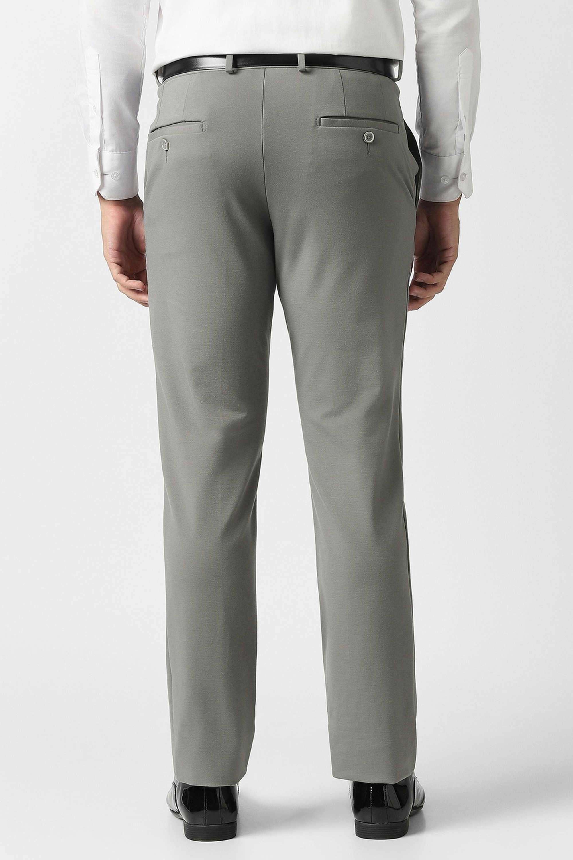 Solid-Blended-Fabric-Slim-Fit-Men-Trousers