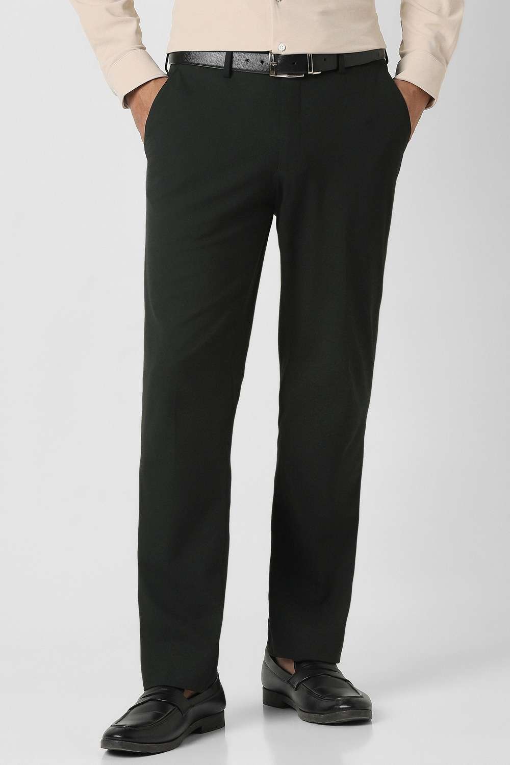 Solid-Polyester-Slim-Fit-Men-s-Trouser