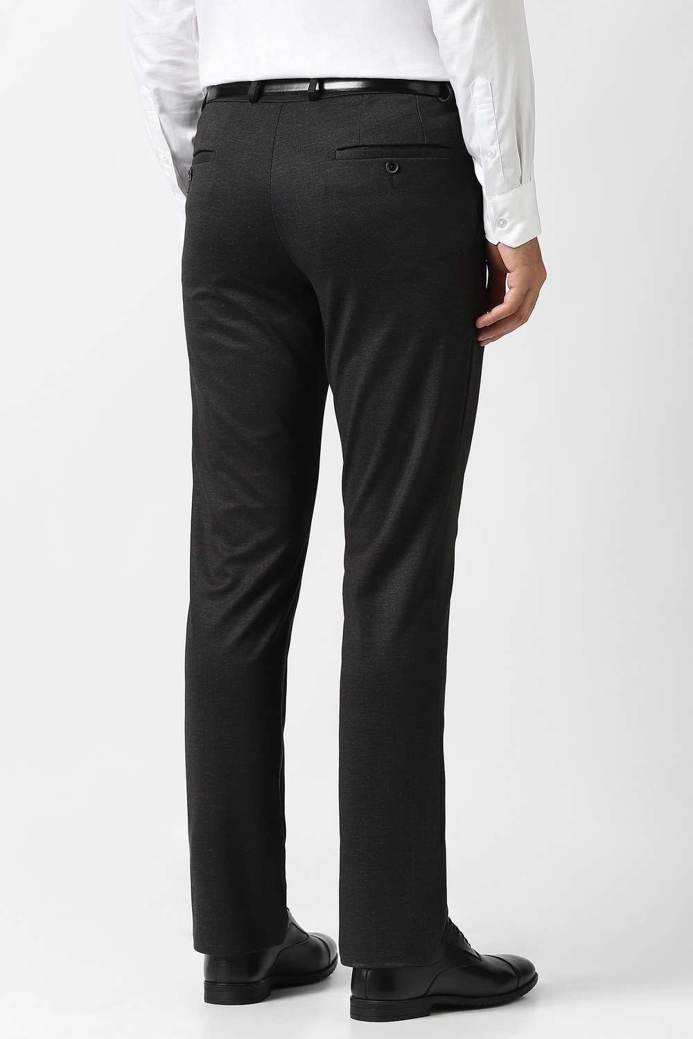 Solid-Polyester-Blend-Slim-Fit-Men-s-Casual-Wear-Trousers