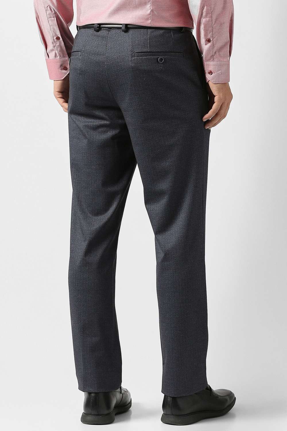 Solid-Polyester-Slim-Fit-Men-s-Casual-Trouser