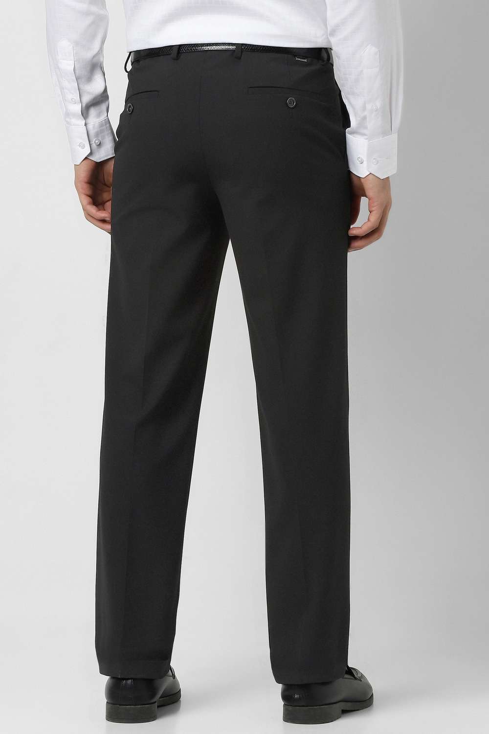 Solid-Polyester-Viscose-Slim-Fit-Men-s-Casual-Trouser