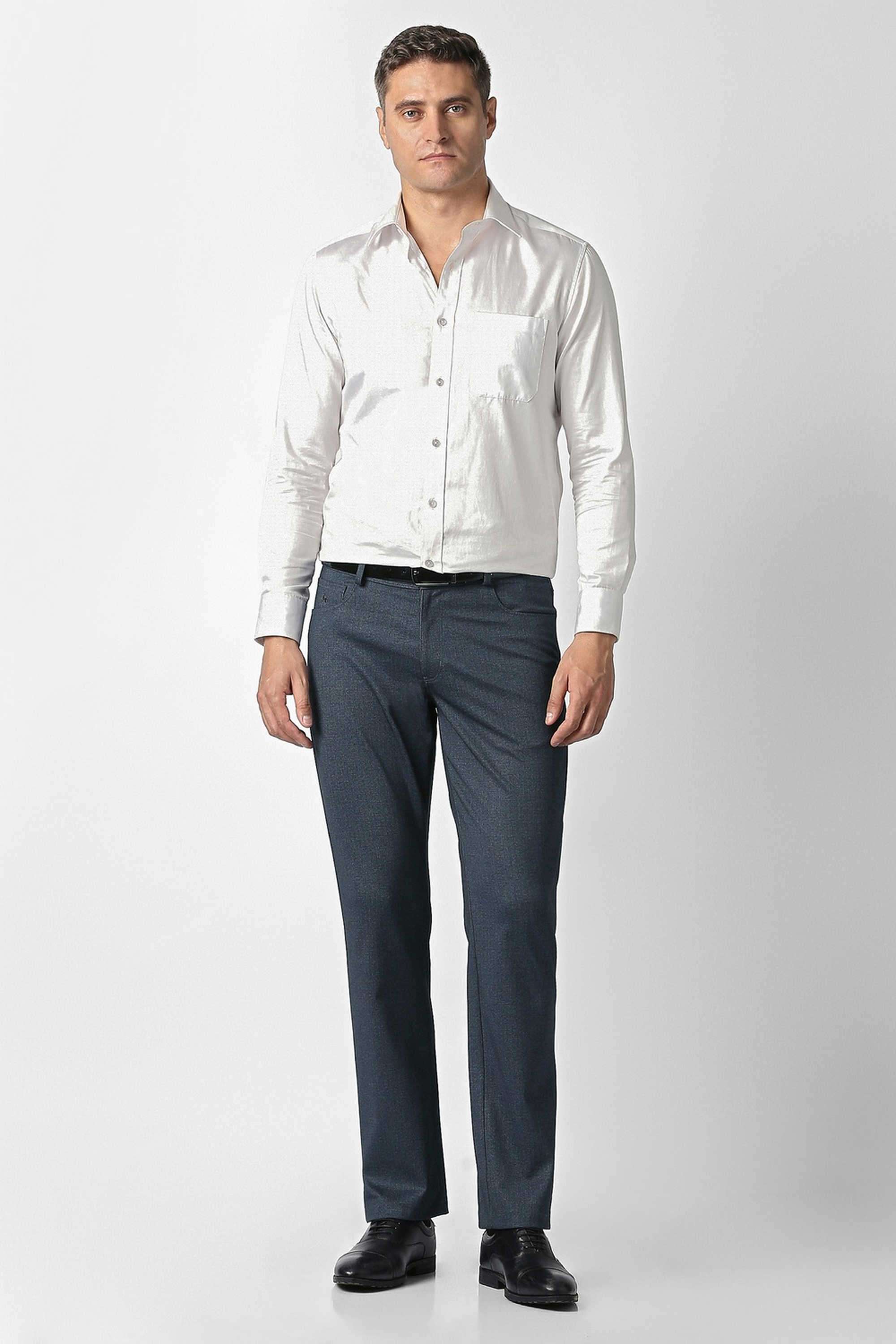 Printed-Blended-Fabric-Slim-Fit-Men-s-Casual-Trousers