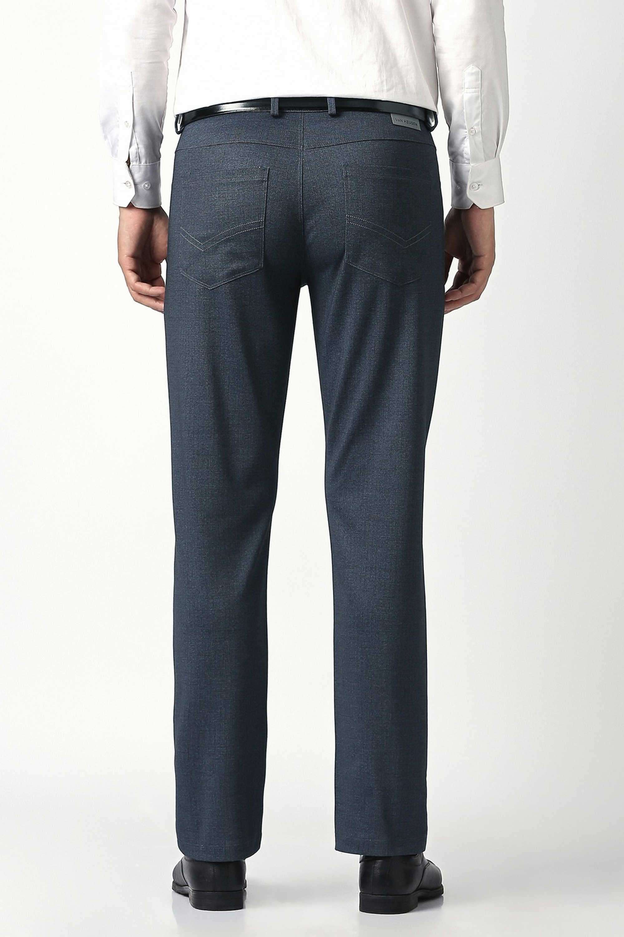 Printed-Blended-Fabric-Slim-Fit-Men-s-Casual-Trousers