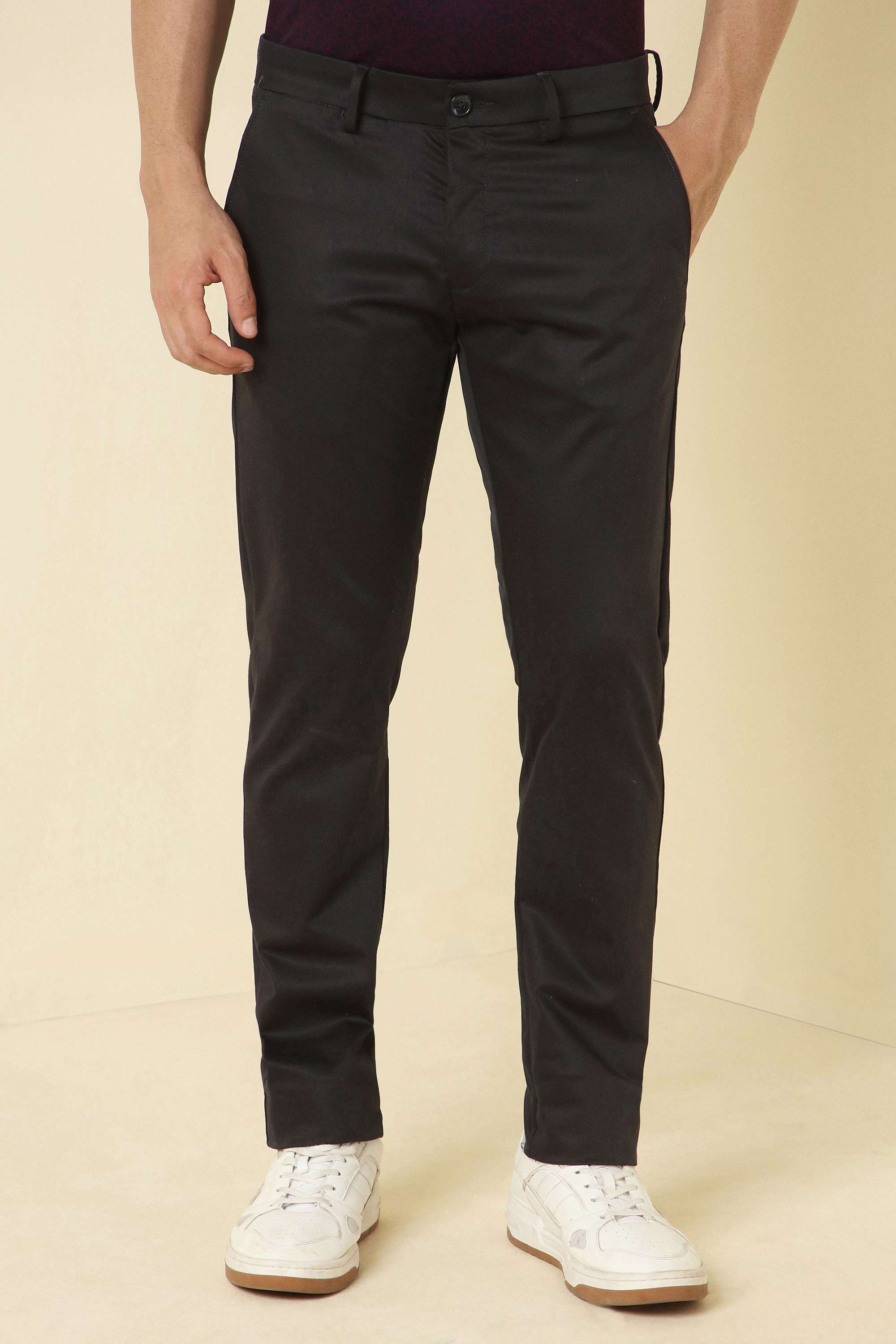Solid-Cotton-Blend-Super-Slim-Fit-Men-s-Formal-Trousers