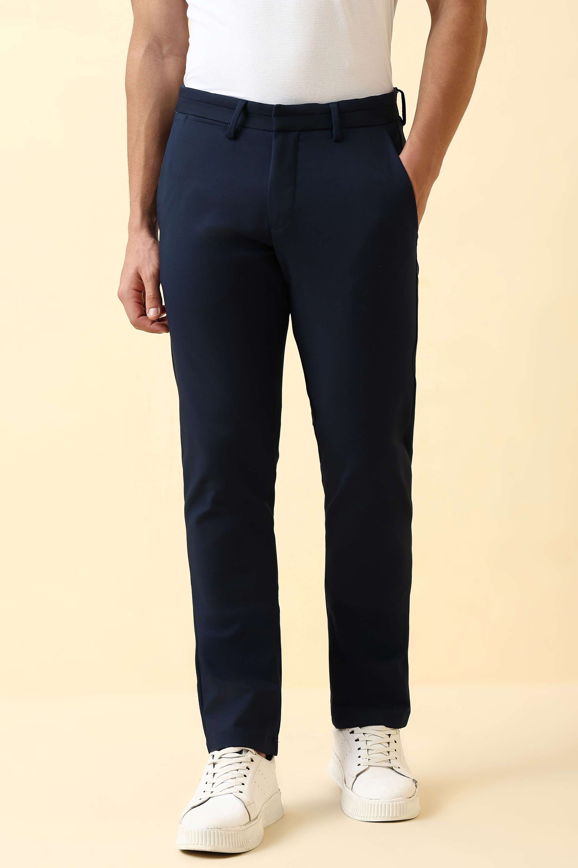 Textured-Nylon-Super-Slim-Fit-Men-Formal-Wear-Trousers