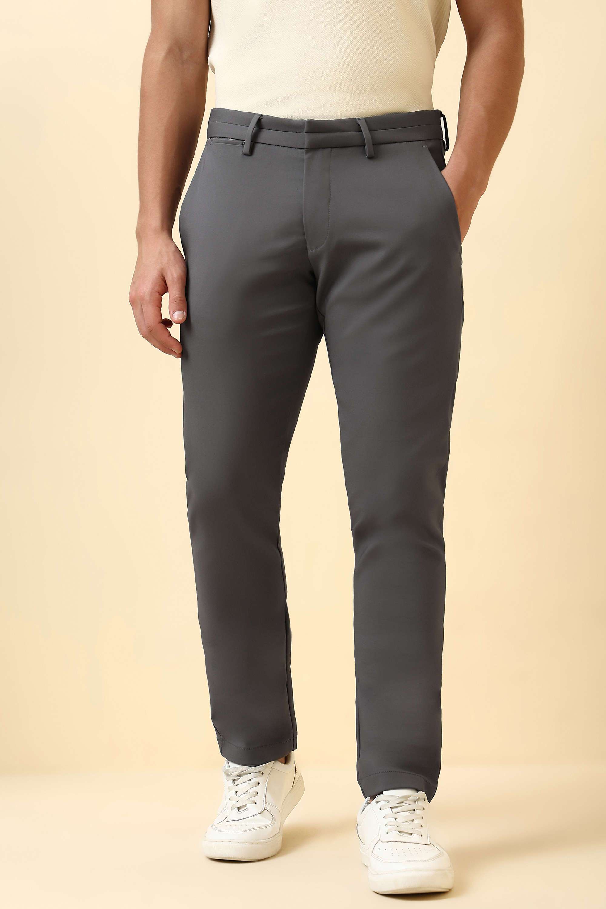 Textured-Nylon-Super-Slim-Fit-Men-Formal-Wear-Trousers