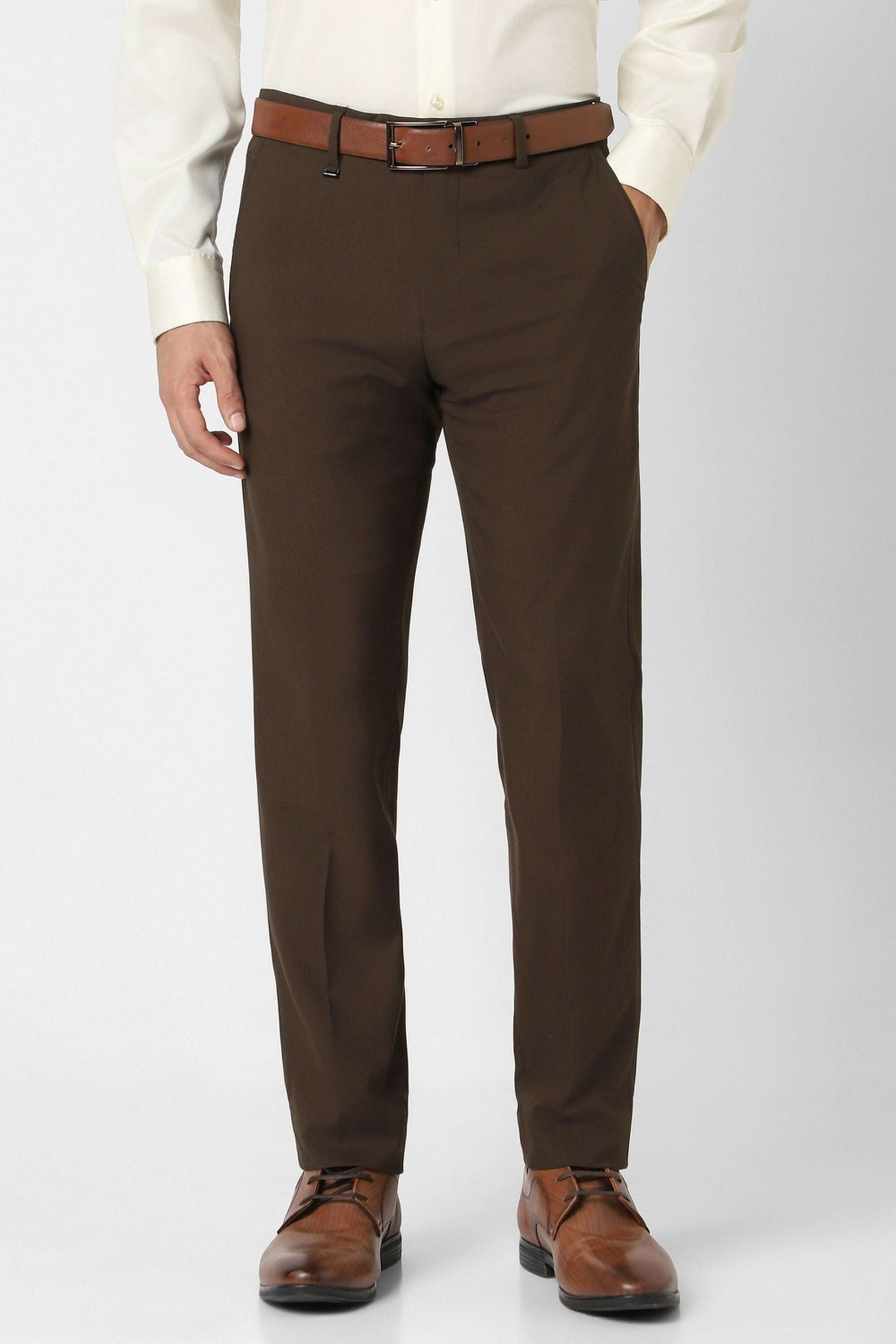 Solid-Polyester-Slim-Fit-Men-s-Formal-Trouser