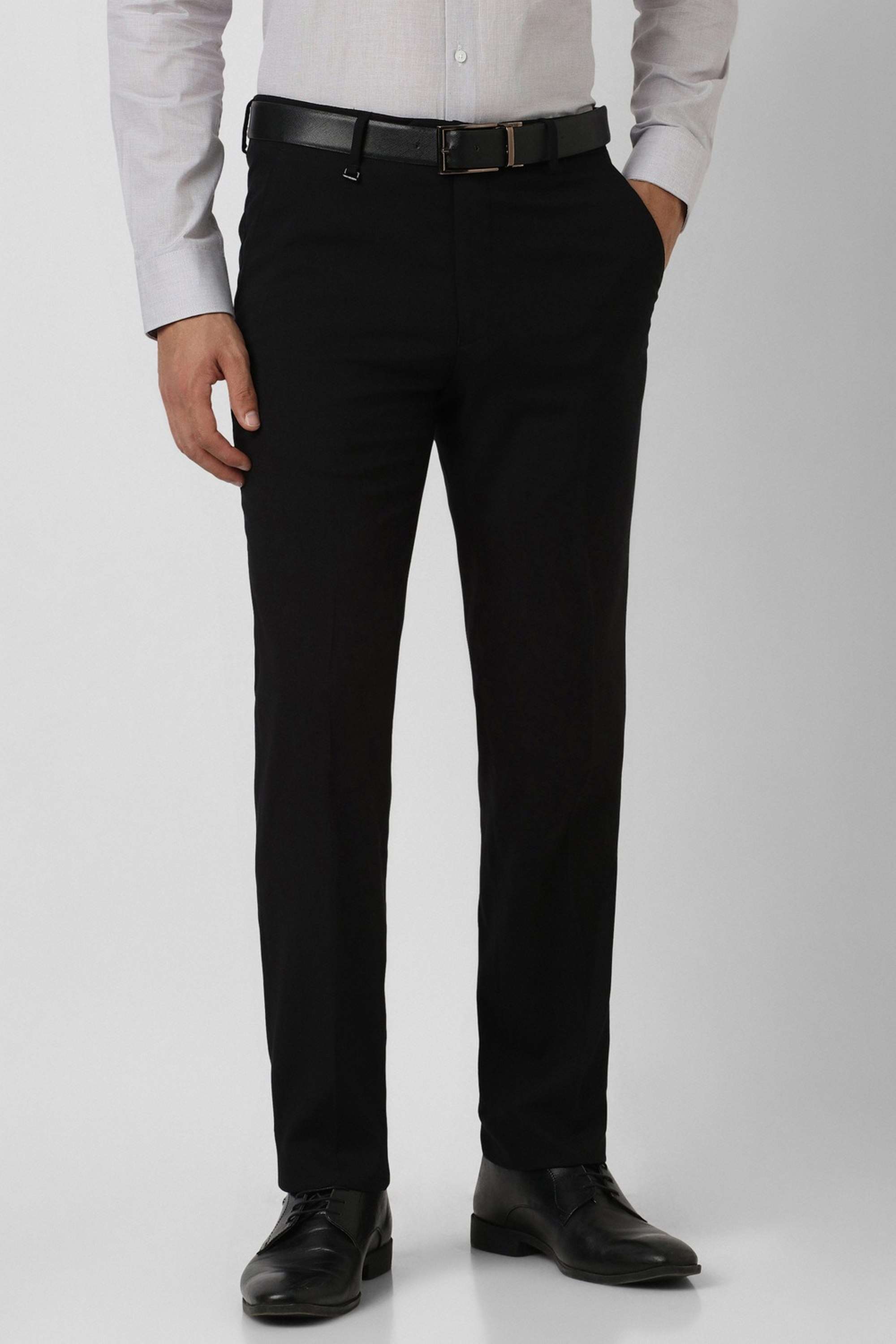 Solid-Polyester-Slim-Fit-Men-s-Formal-Trouser