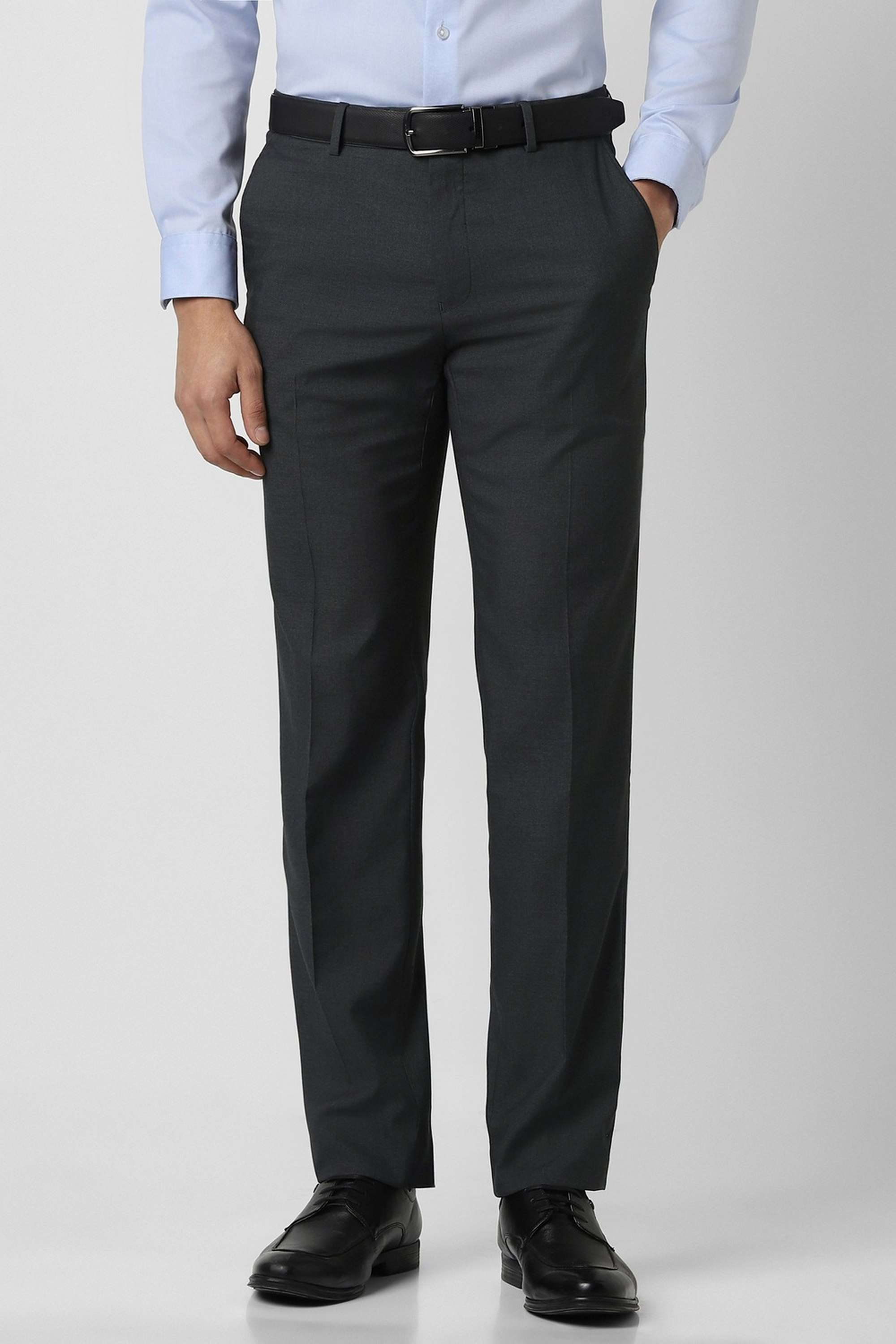 Solid-Polyester-Slim-Fit-Men-s-Formal-Trouser