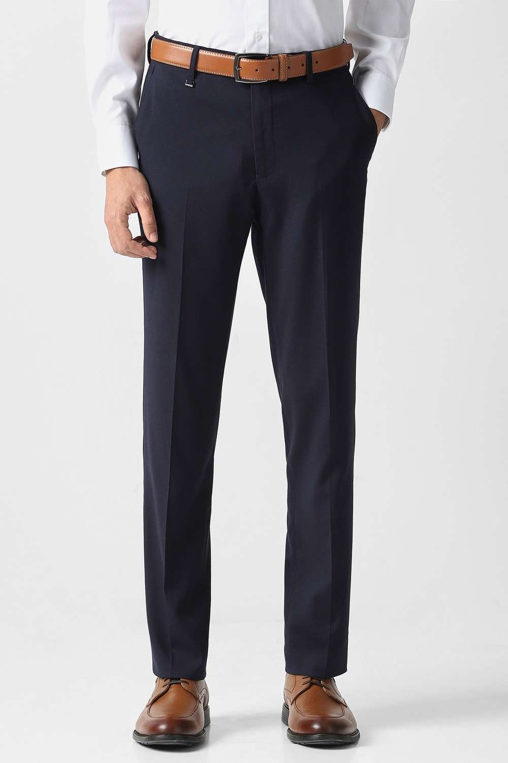 Solid-Polyester-Slim-Fit-Men-s-Formal-Trouser