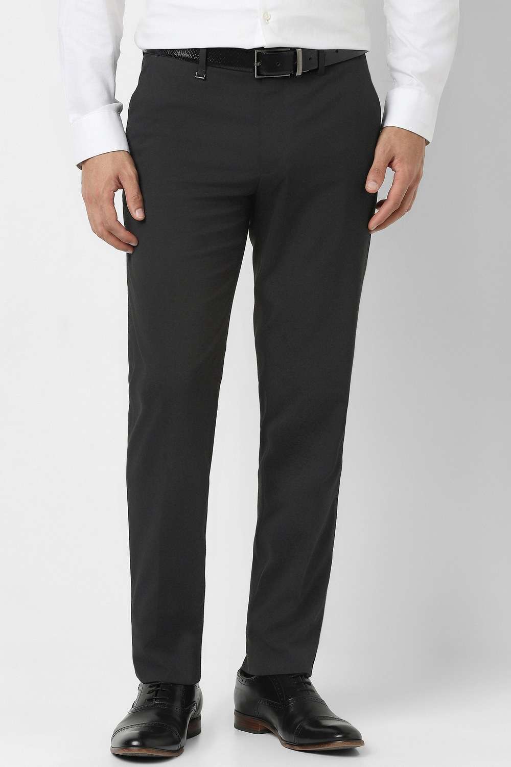 Solid-Blended-Fabric-Slim-Fit-Men-Formal-Wear-Trouser