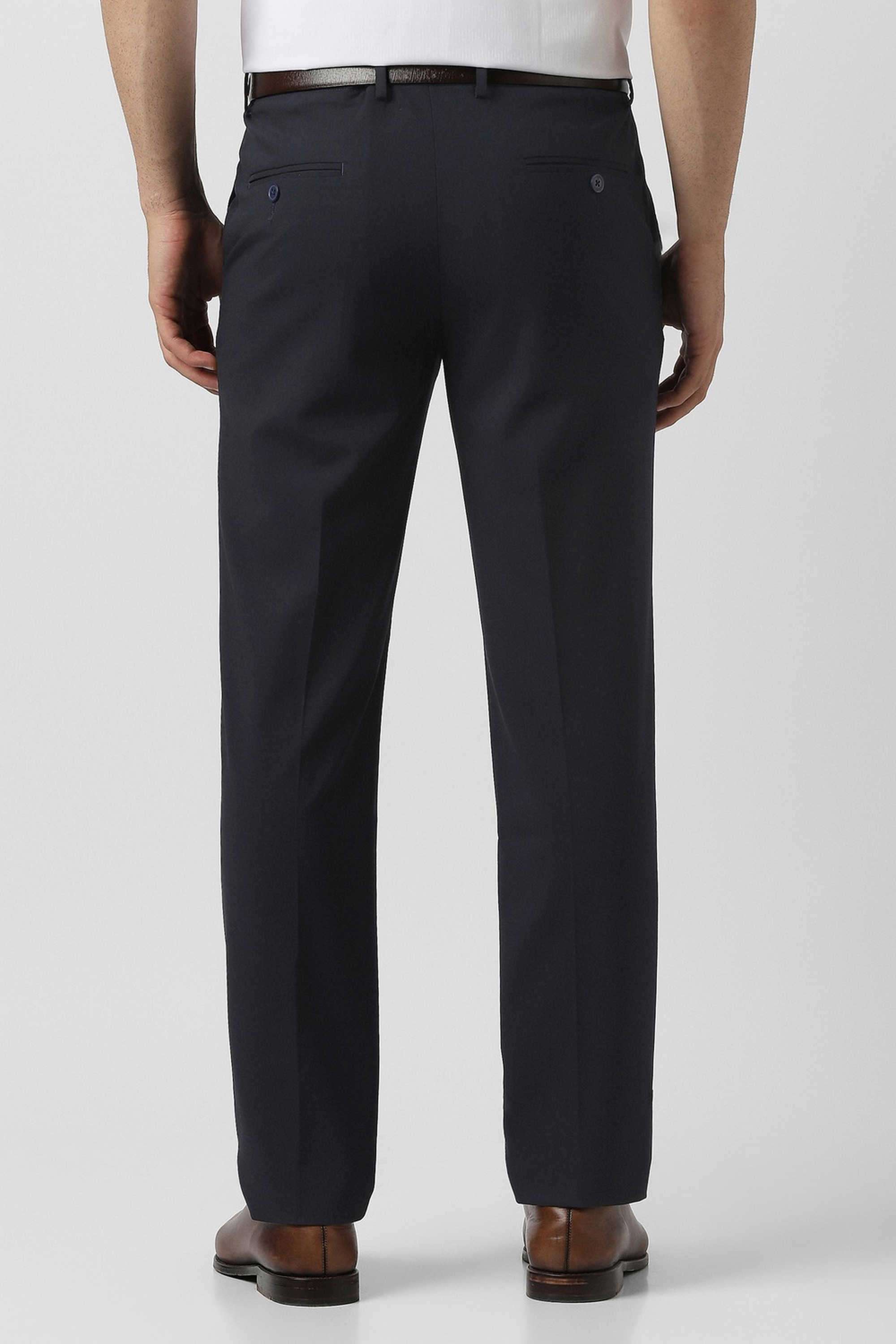 Solid-Blended-Fabric-Slim-Fit-Men-Formal-Wear-Trouser