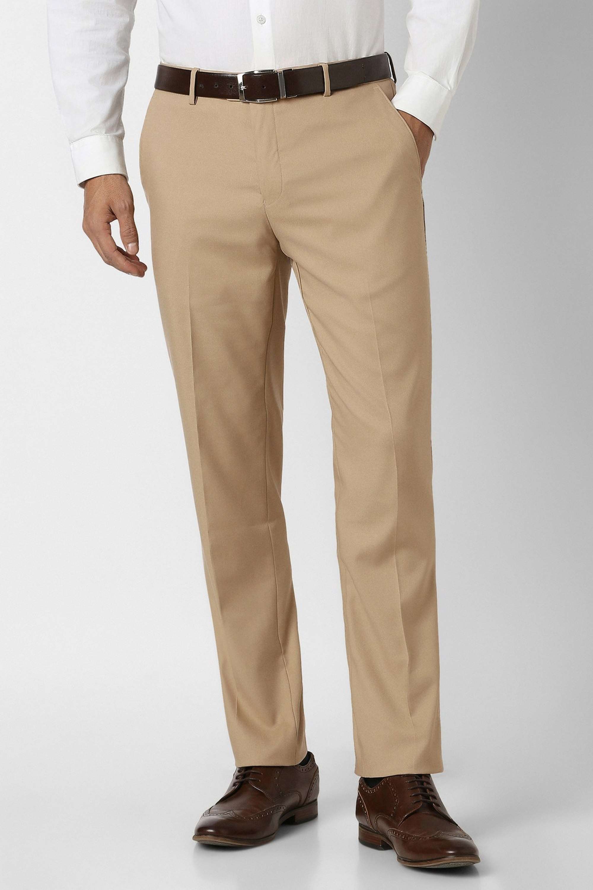 Solid-Polyester-Slim-Fit-Men-s-Formal-Trouser
