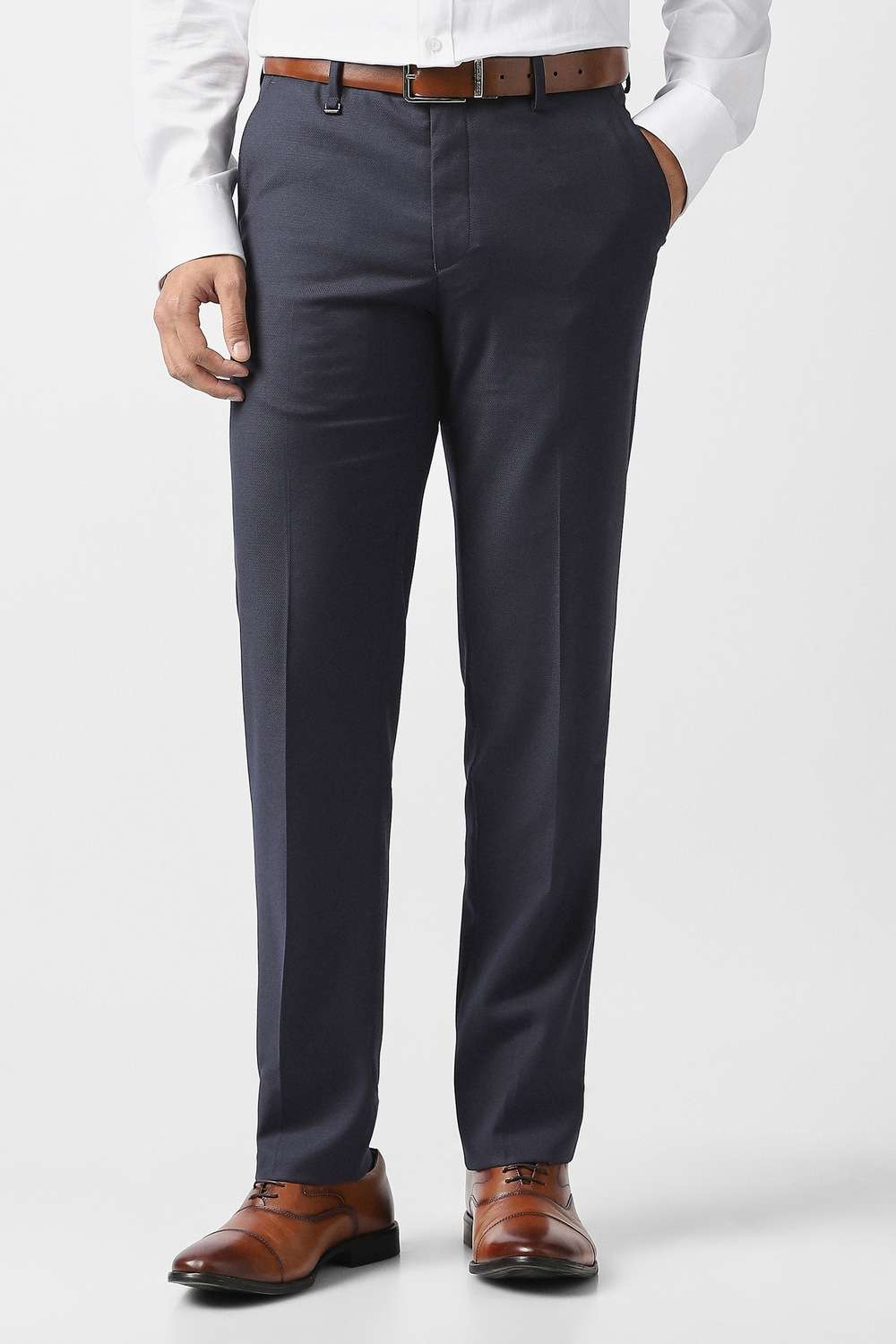 Solid-Polyester-Viscose-Slim-Fit-Men-s-Formal-Trouser