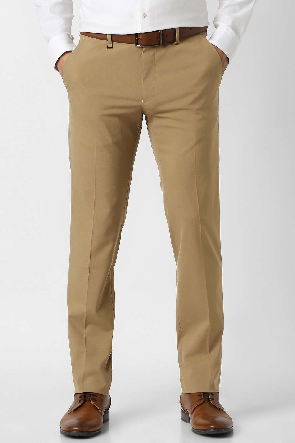 Solid-Polyester-Slim-Fit-Men-Formal-Wear-Trouser