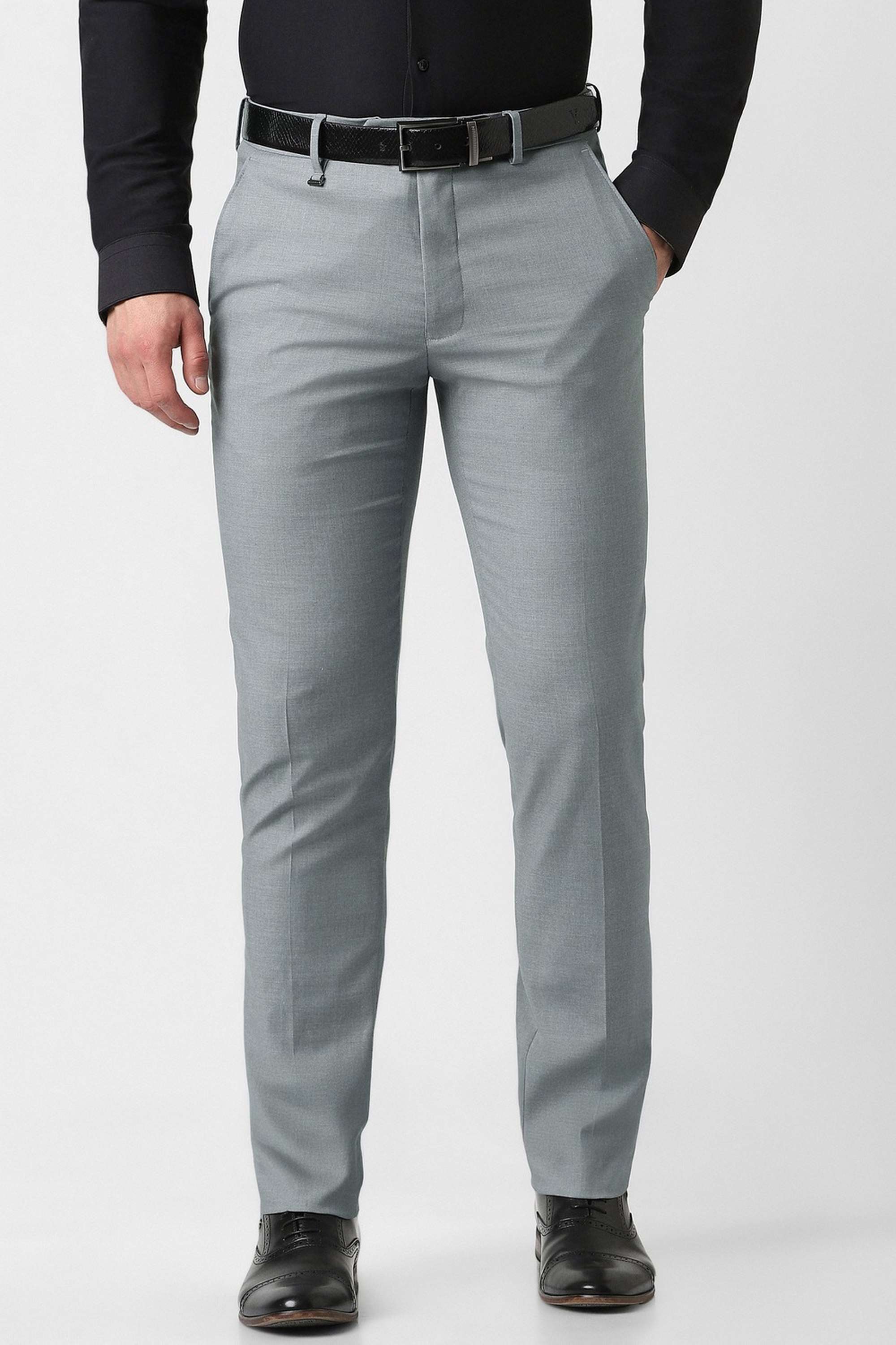 Solid-Polyester-Slim-Fit-Men-s-Formal-Trouser