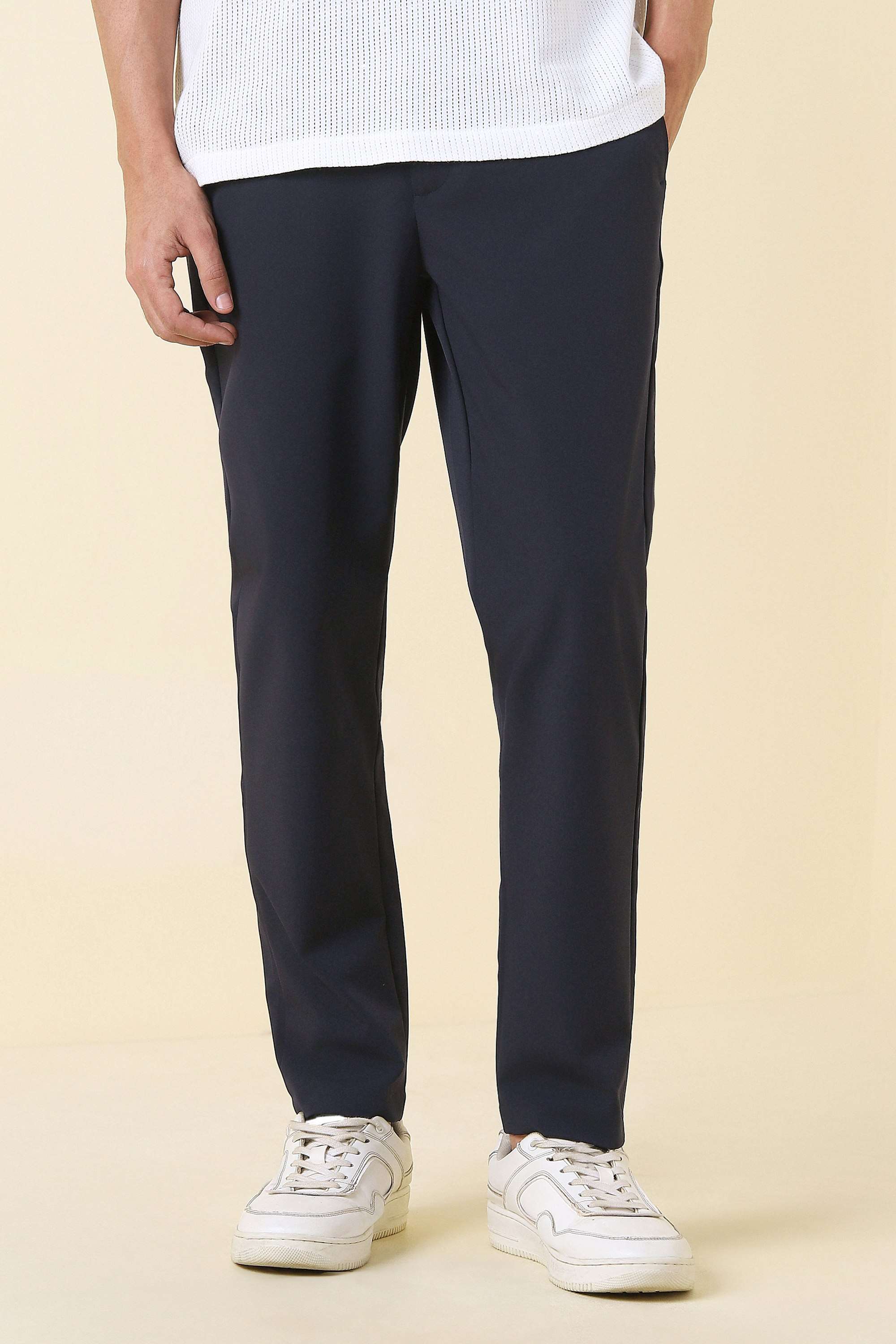 Solid-Cotton-Blend-Regular-Fit-Men-Trousers