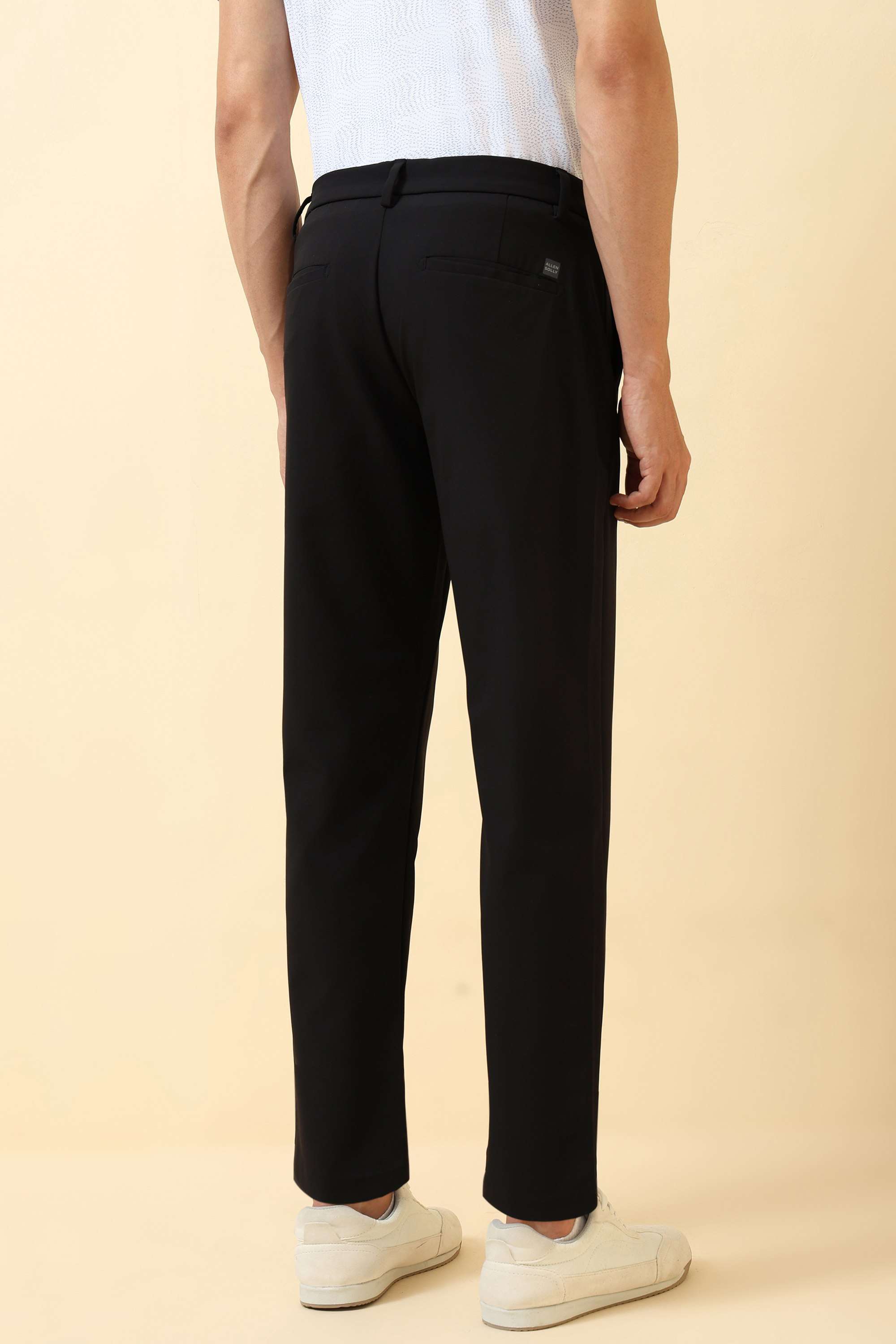Solid-Cotton-Blend-Regular-Fit-Men-Formal-Wear-Trouser
