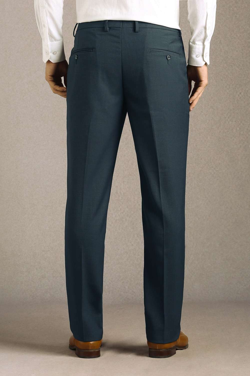 Textured-Poly-Cotton-Slim-Fit-Men-Formal-Wear-Trousers