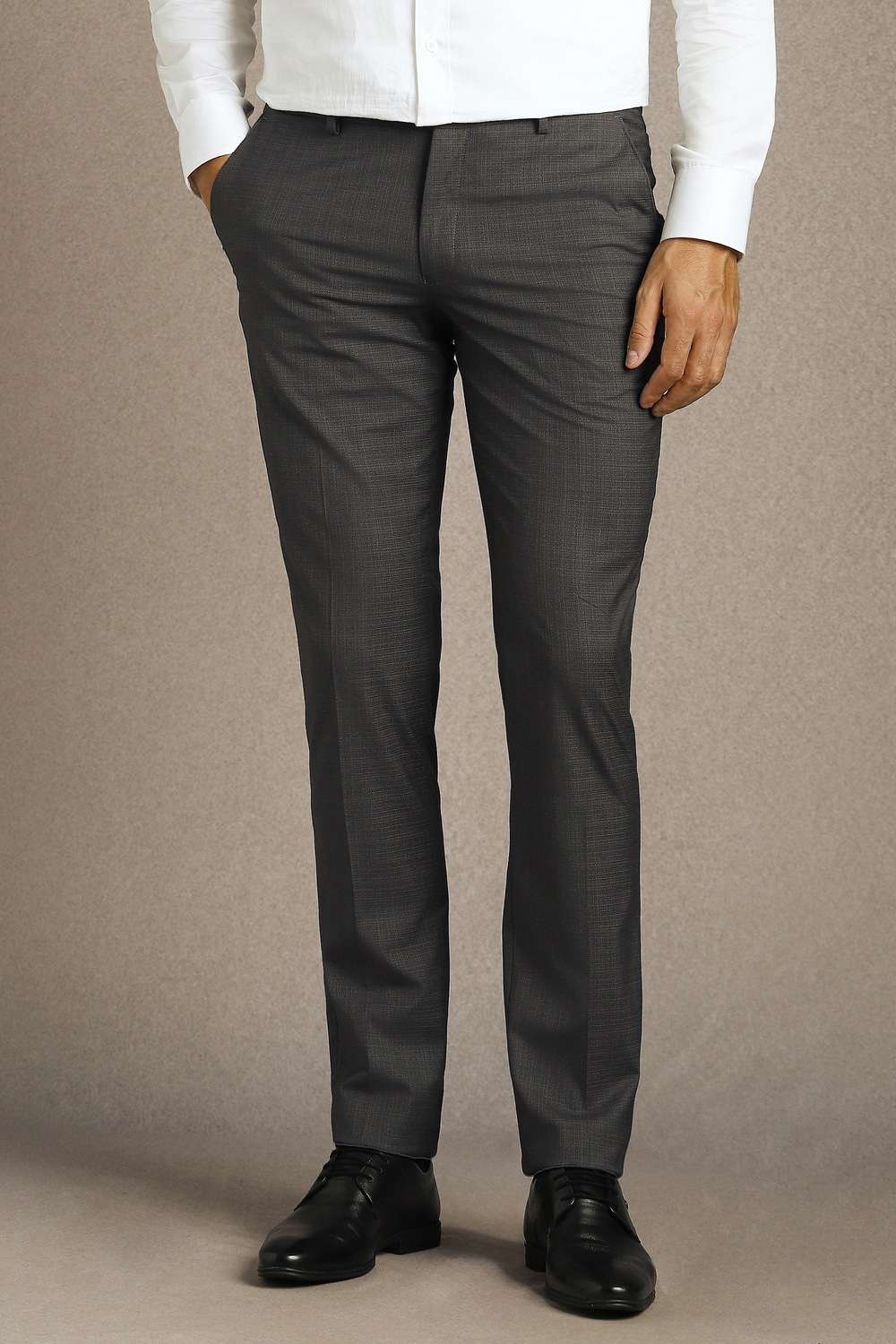 Solid-Blended-Fabric-Slim-Fit-Men-s-Formal-Trousers