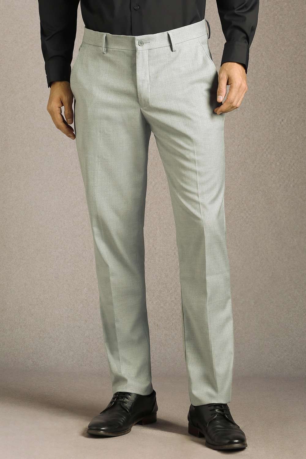 Solid-Polyester-Viscose-Slim-Fit-Men-s-Formal-Trousers