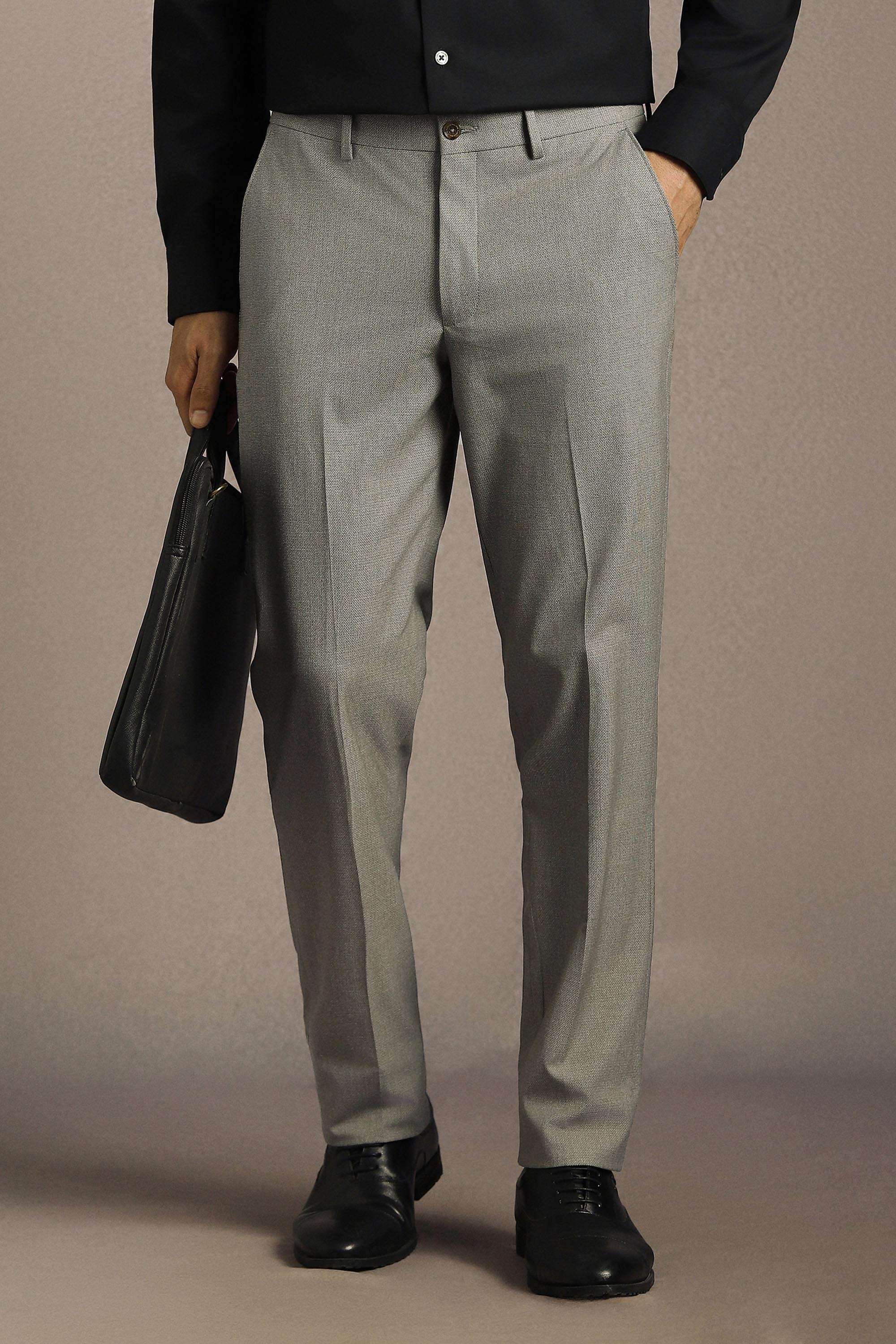 Textured-Blended-Fabric-Slim-Fit-Men-Trousers