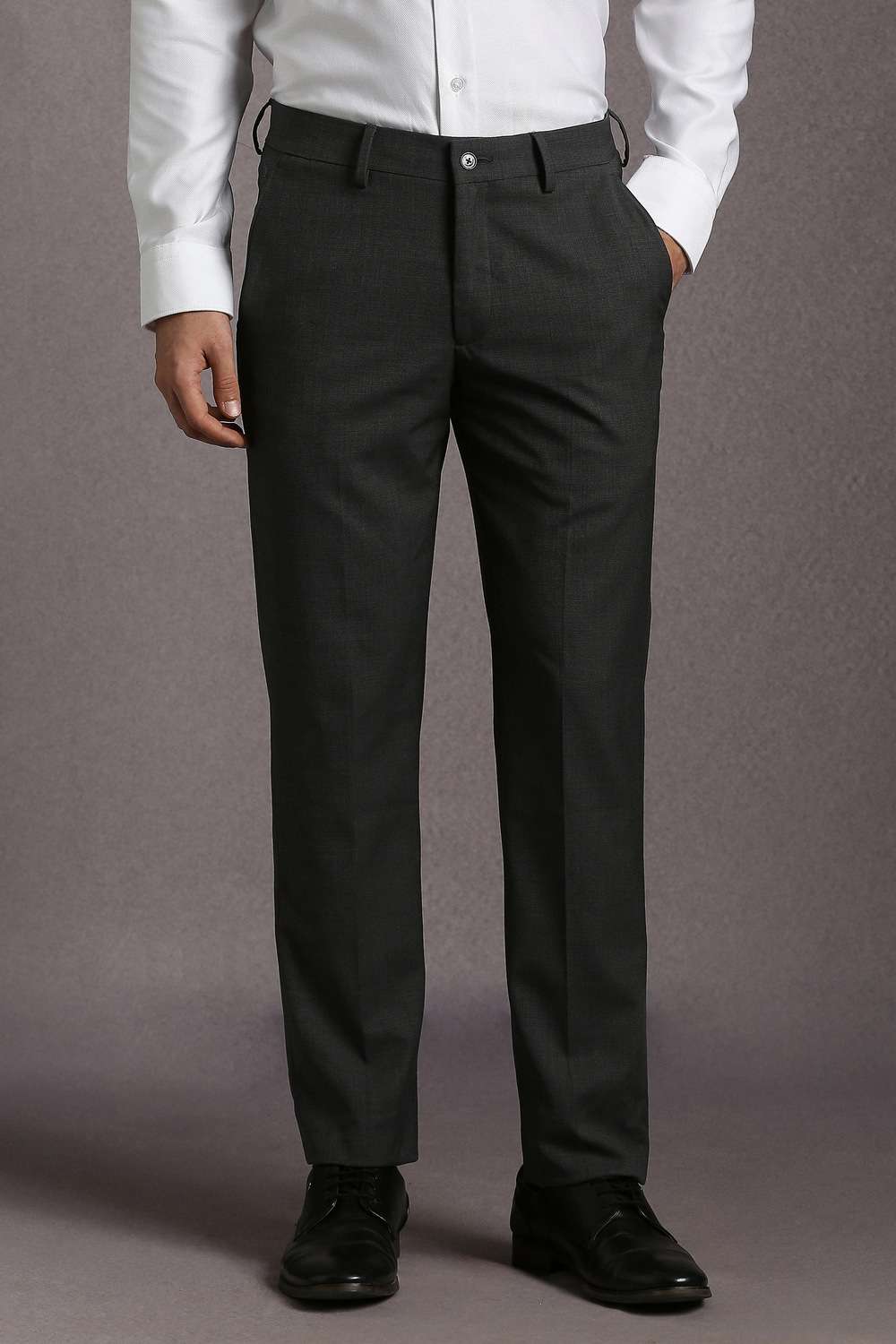 Textured-Poly-Cotton-Slim-Fit-Men-Formal-Wear-Trousers