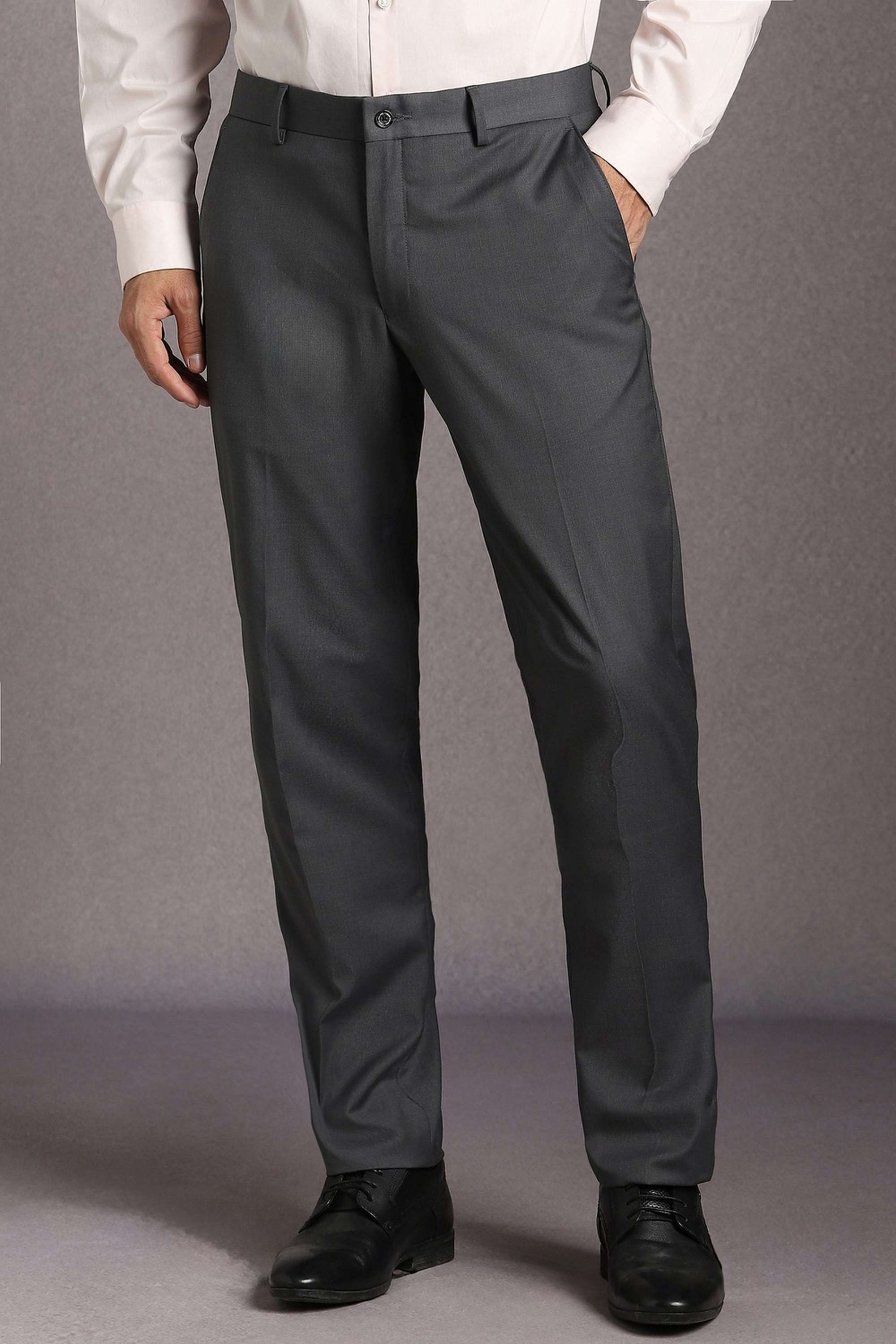 Solid-Polyester-Viscose-Slim-Fit-Men-s-Formal-Trousers