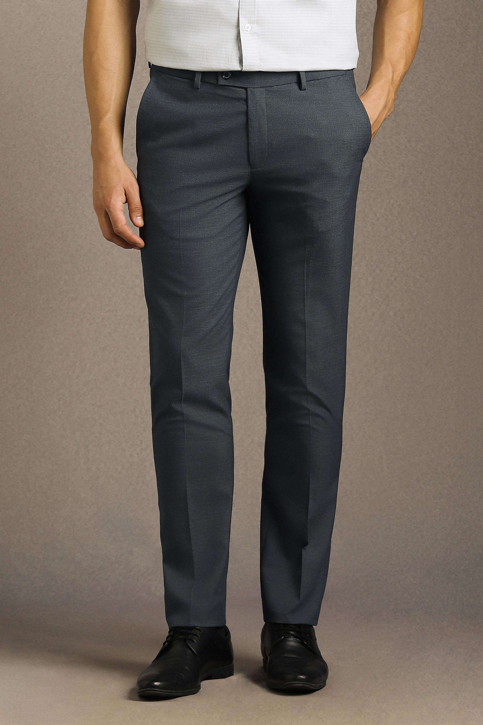 Textured-Blended-Fabric-Slim-Fit-Men-Trousers
