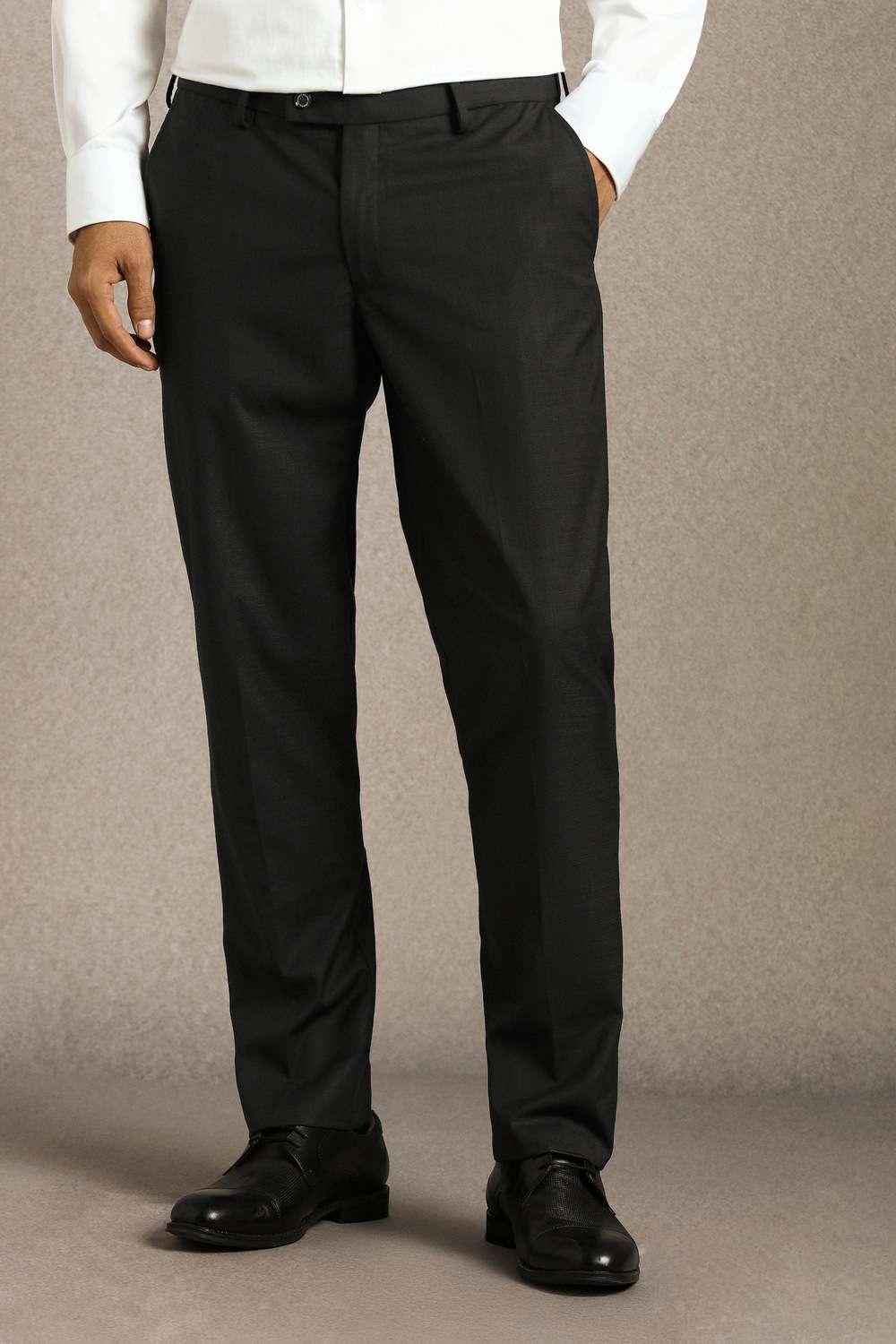 Solid-Blended-Fabric-Slim-Fit-Men-s-Formal-Trousers