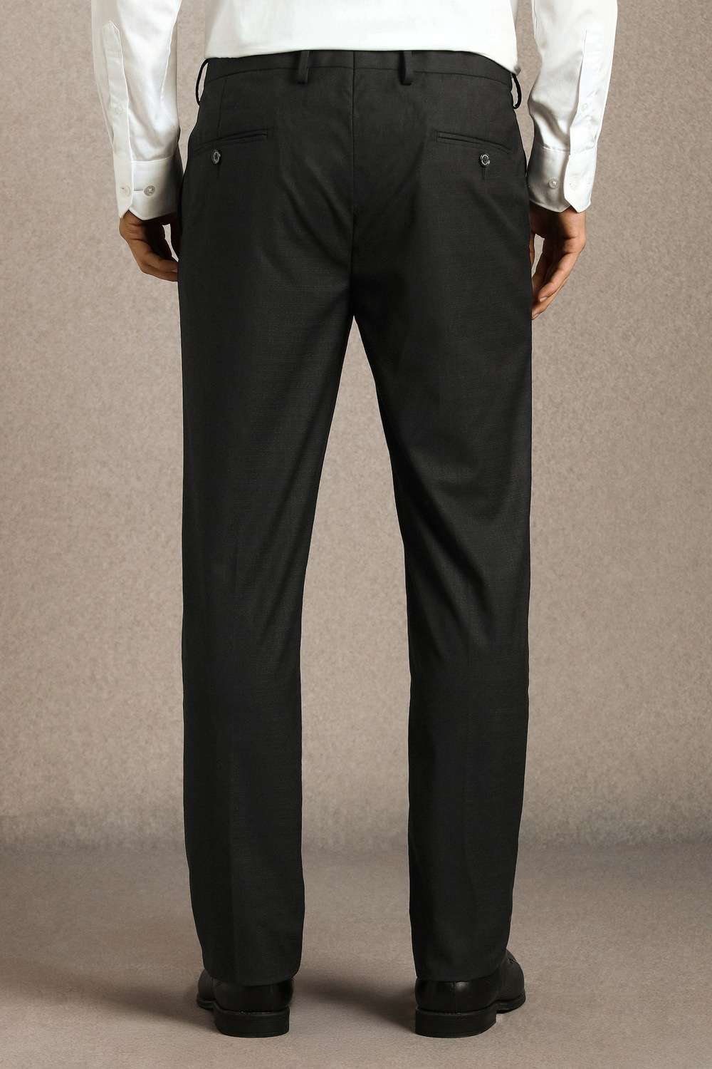 Solid-Blended-Fabric-Slim-Fit-Men-s-Formal-Trousers