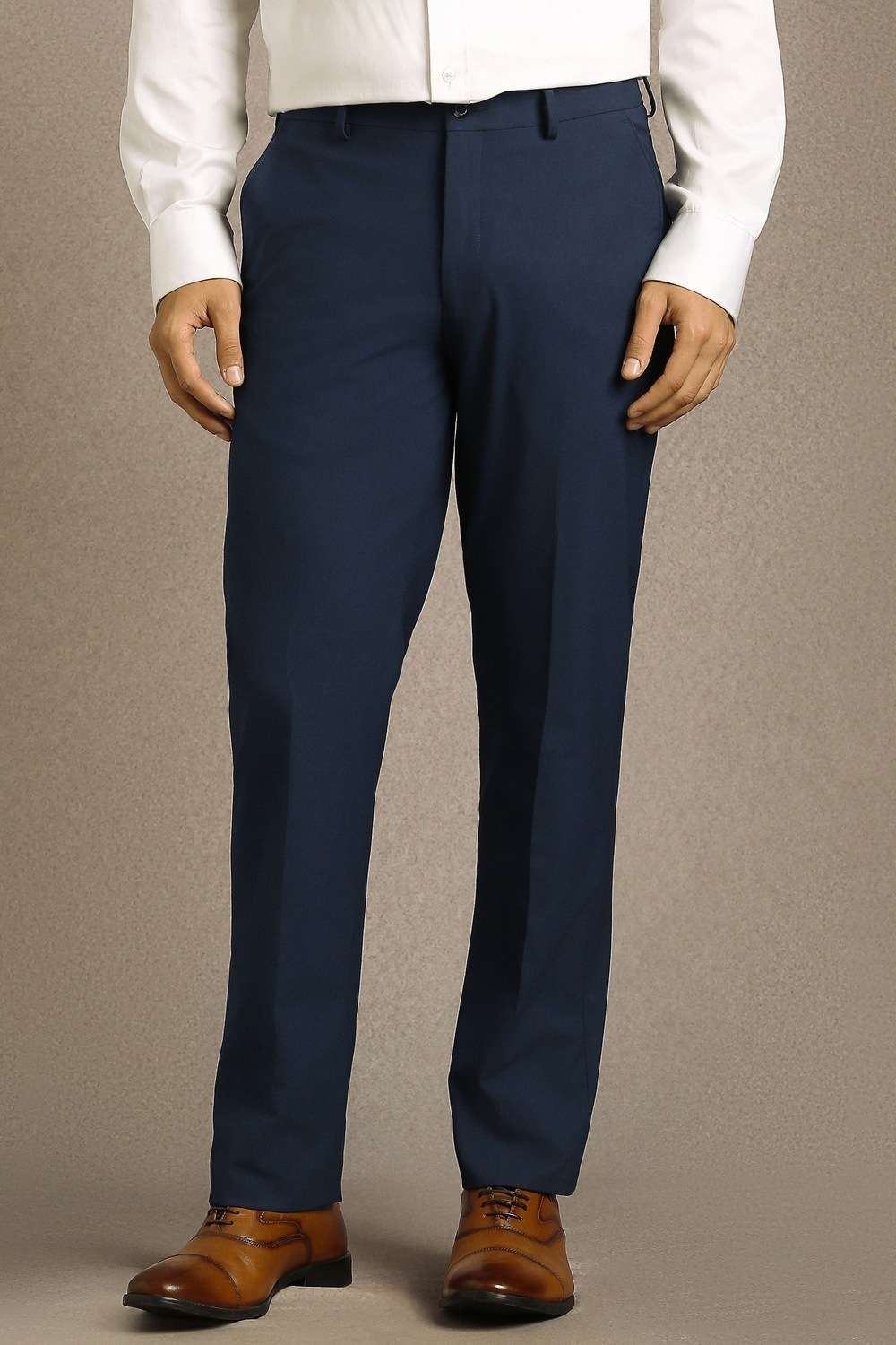 Solid-Polyester-Viscose-Slim-Fit-Men-s-Formal-Trousers