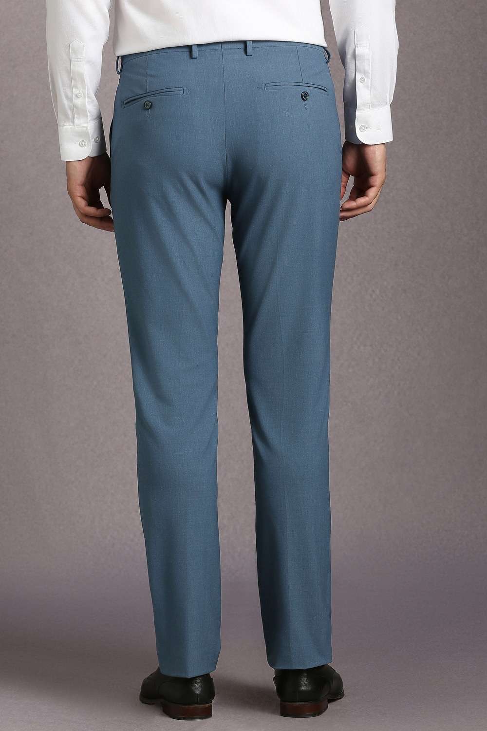 Solid-Poly-Cotton-Slim-Fit-Men-Formal-Wear-Trousers