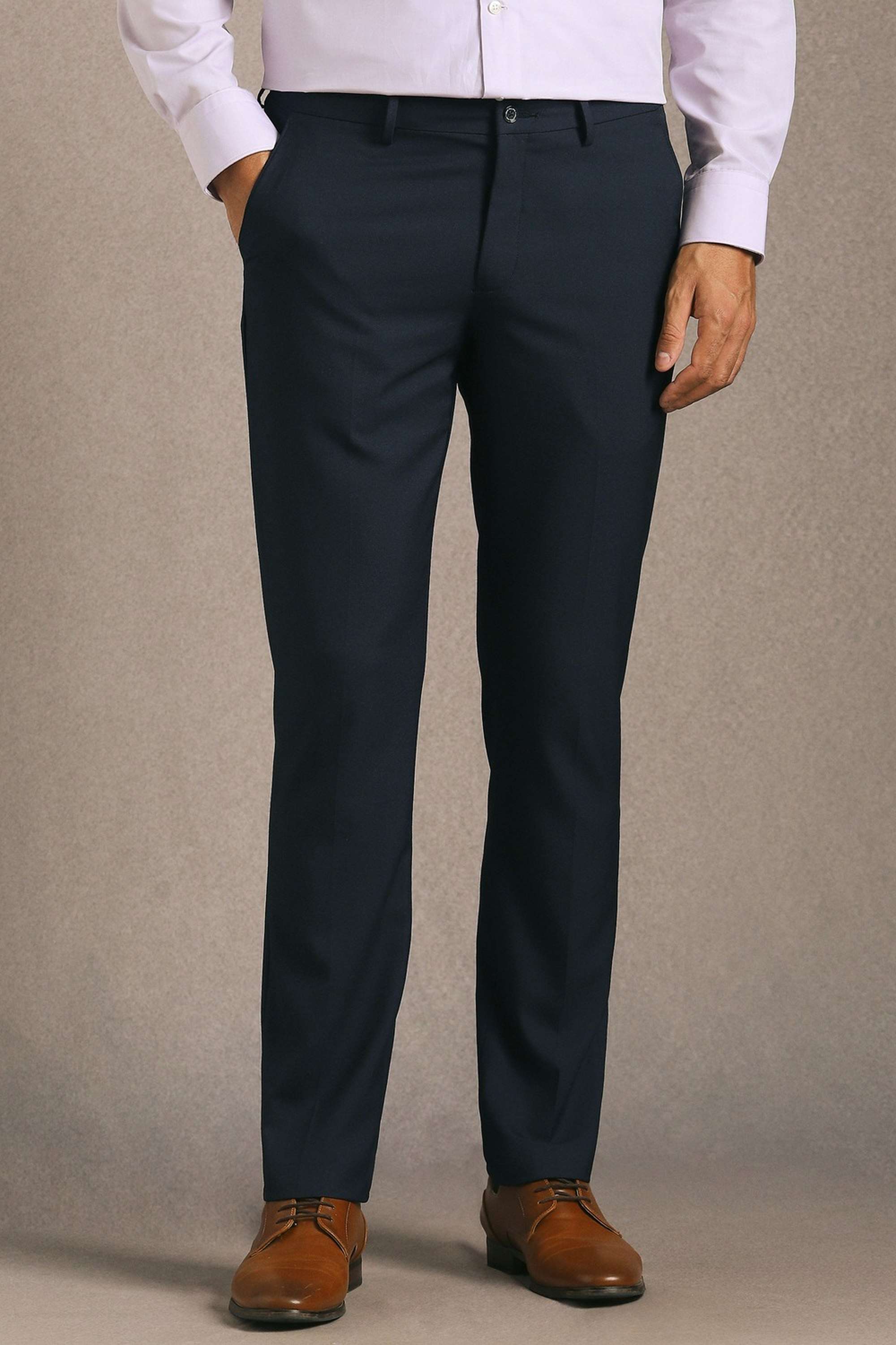 Textured-Blended-Fabric-Slim-Fit-Men-s-Formal-Trousers