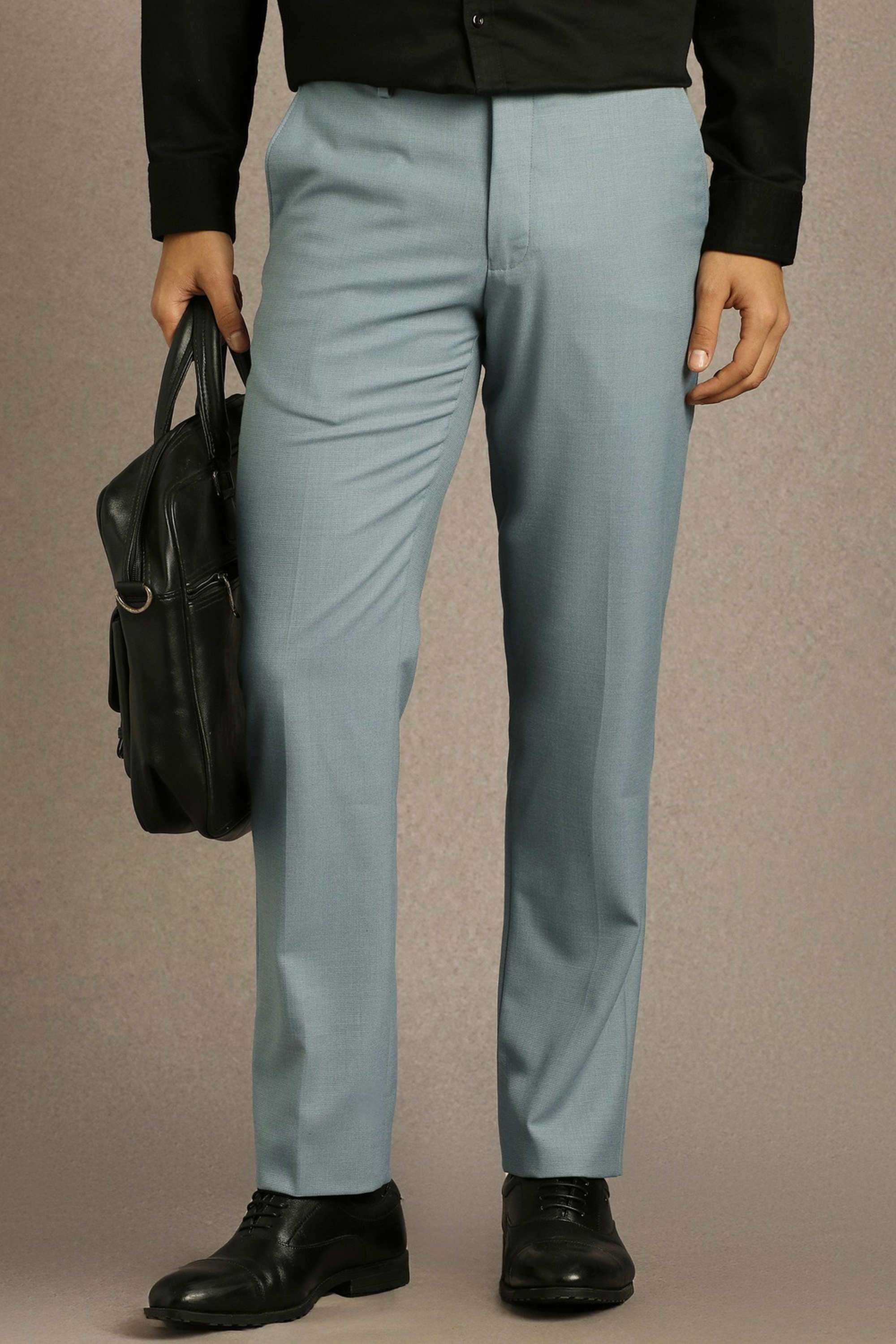 Textured-Polyester-Viscose-Slim-Fit-Men-s-Formal-Trousers