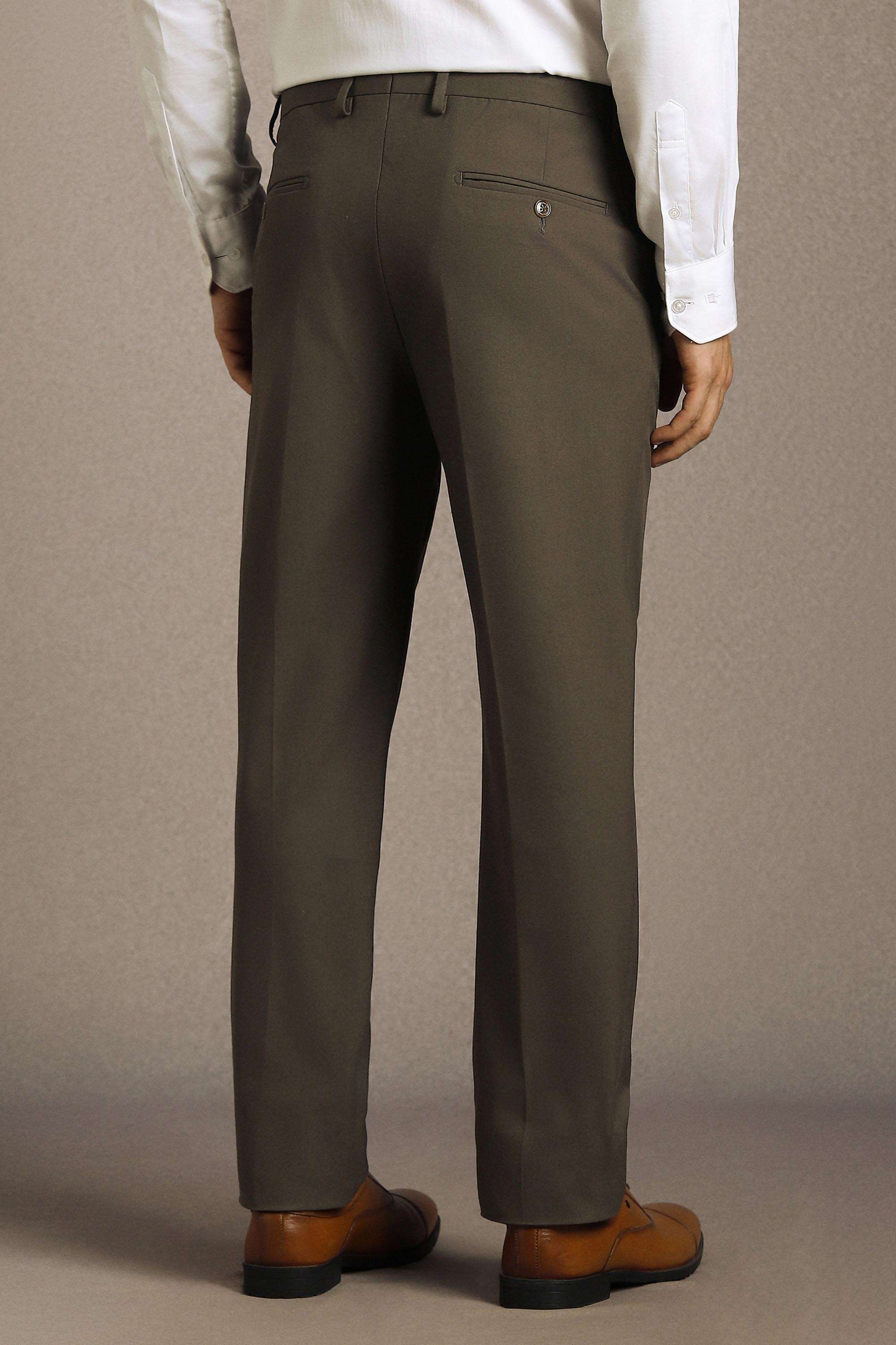 Solid-Blended-Fabric-Slim-Fit-Men-Formal-Wear-Trouser