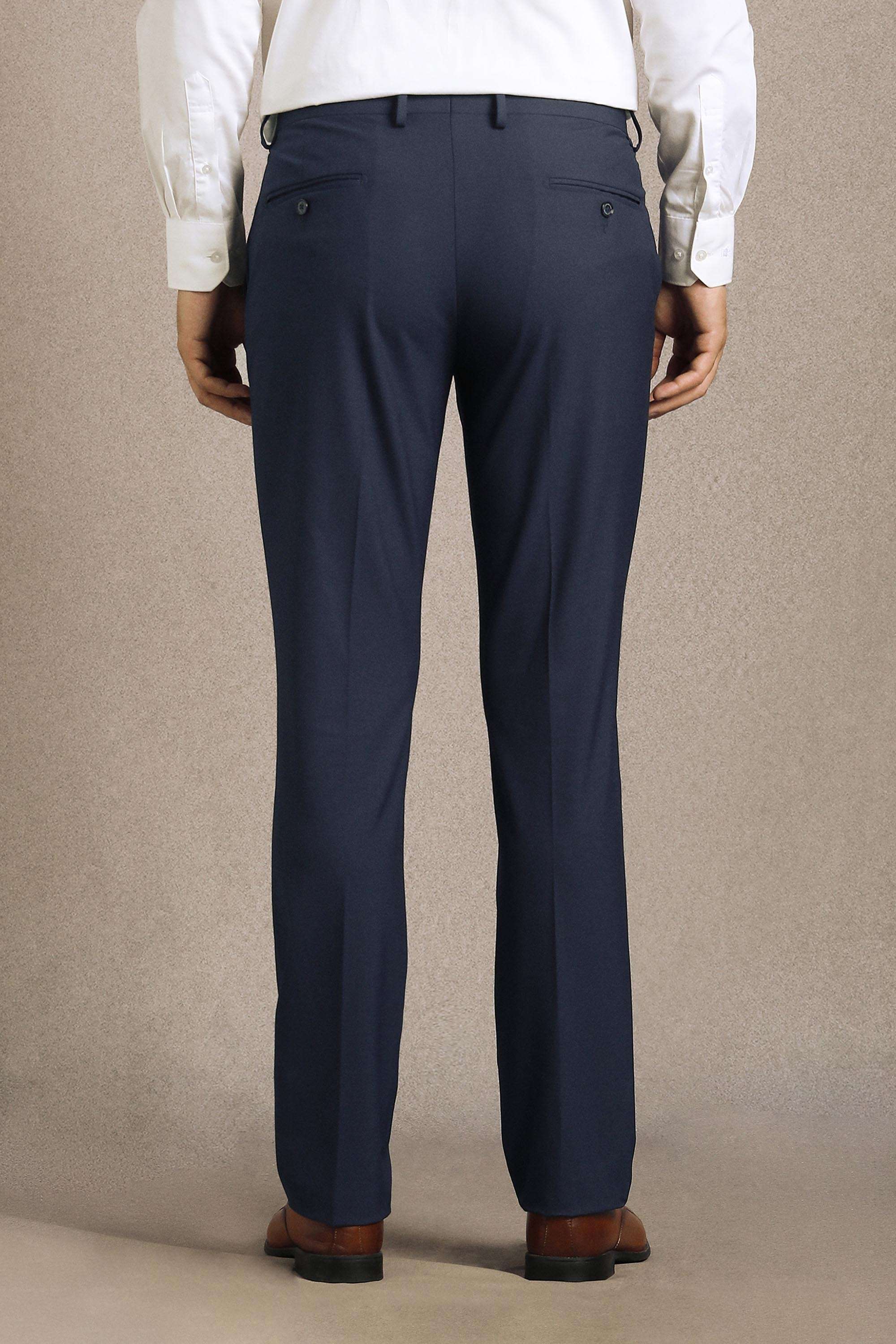 Solid-Blended-Fabric-Slim-Fit-Men-Formal-Wear-Trouser