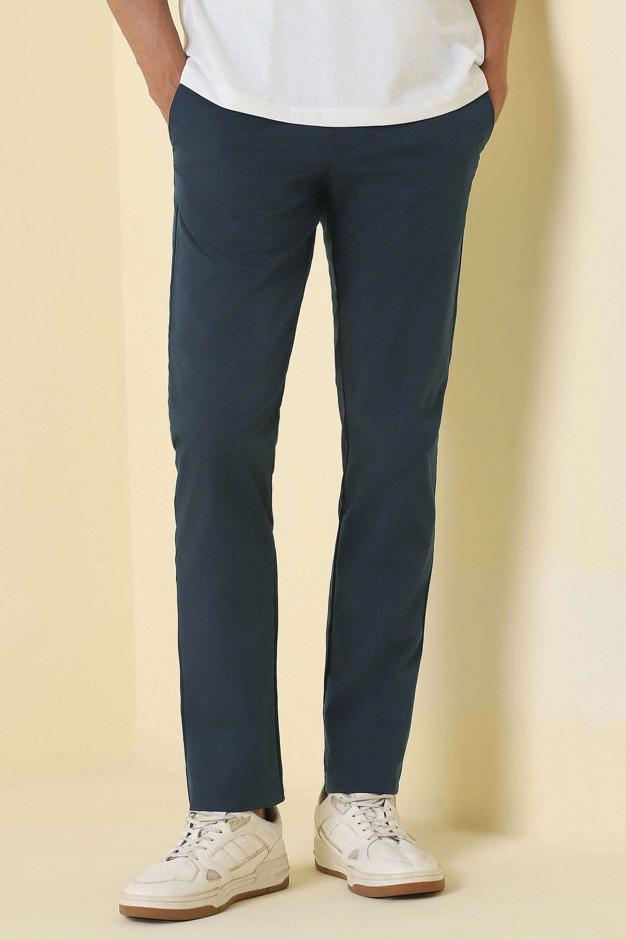 Solid-Polyester-Super-Slim-Fit-Men-s-Trousers