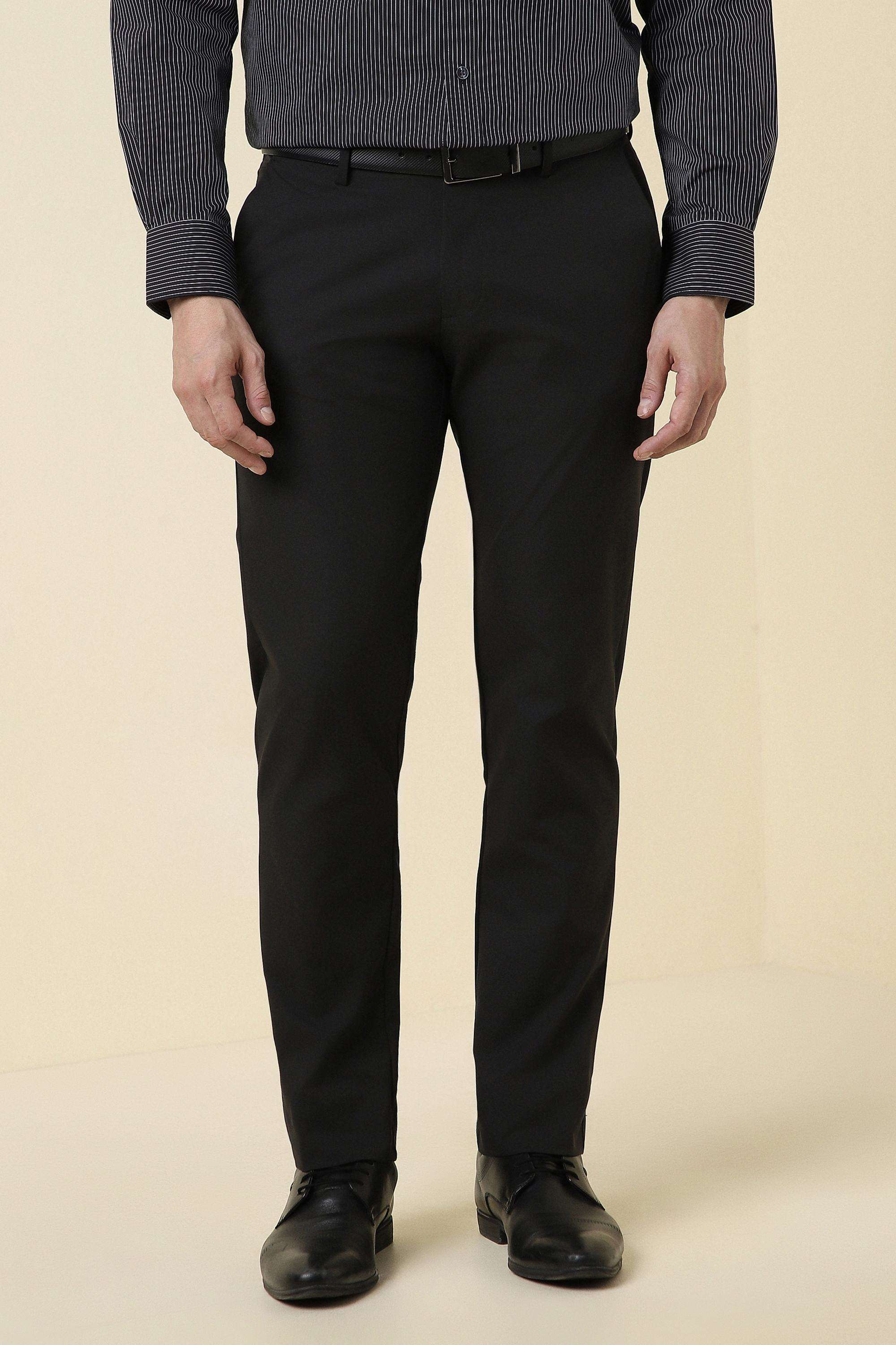 Solid-Polyester-Super-Slim-Fit-Men-s-Trousers
