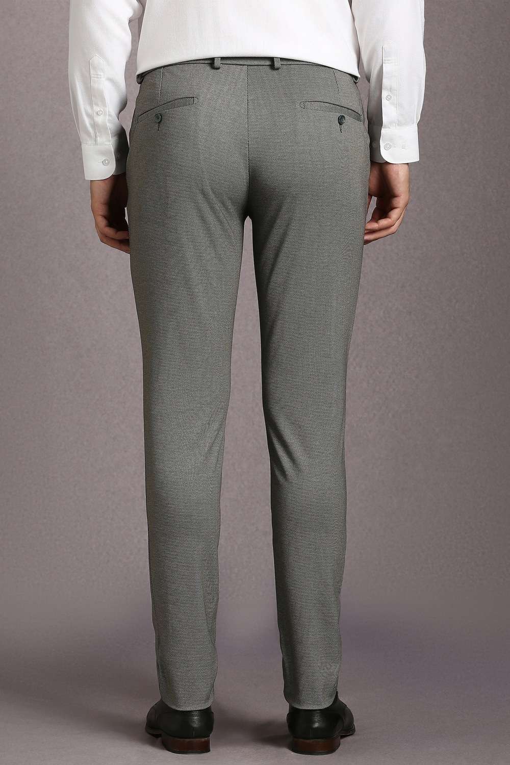 Textured-Polyester-Blend-Tapered-Fit-Men-s-Formal-Trousers
