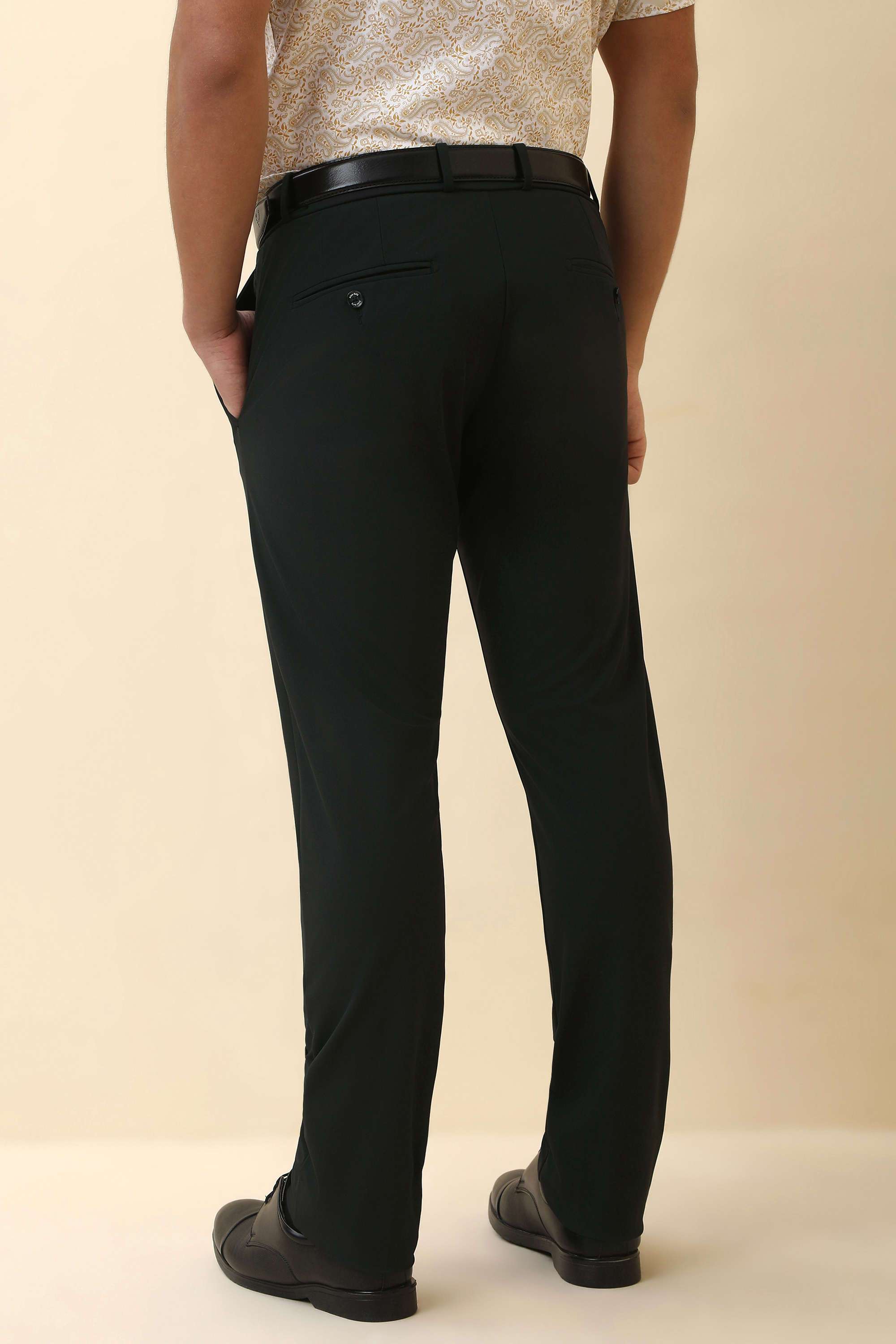 Solid-Polyester-Super-Slim-Fit-Men-Formal-Wear-Trousers