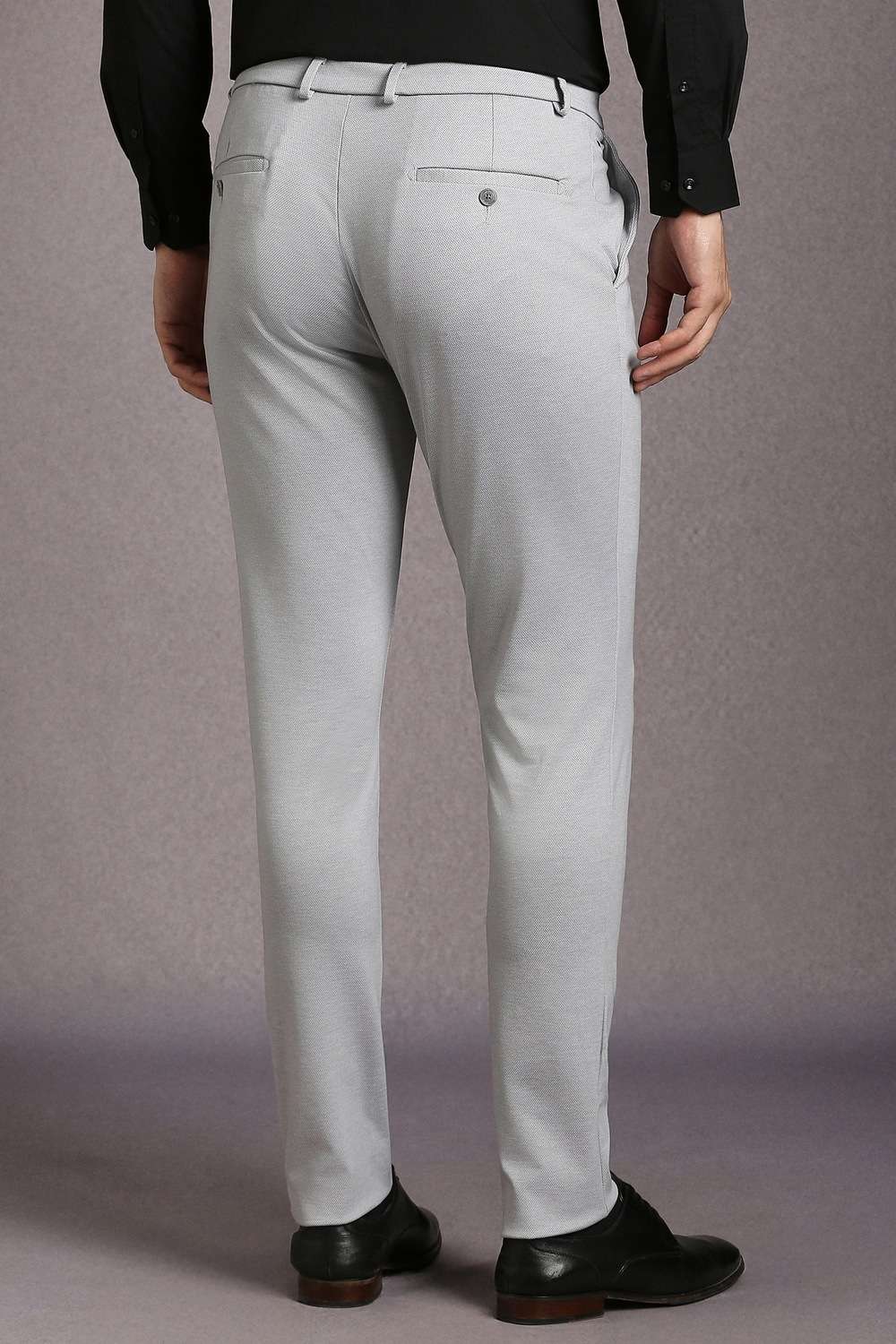 Textured-Polyester-Blend-Tapered-Fit-Men-s-Formal-Trousers