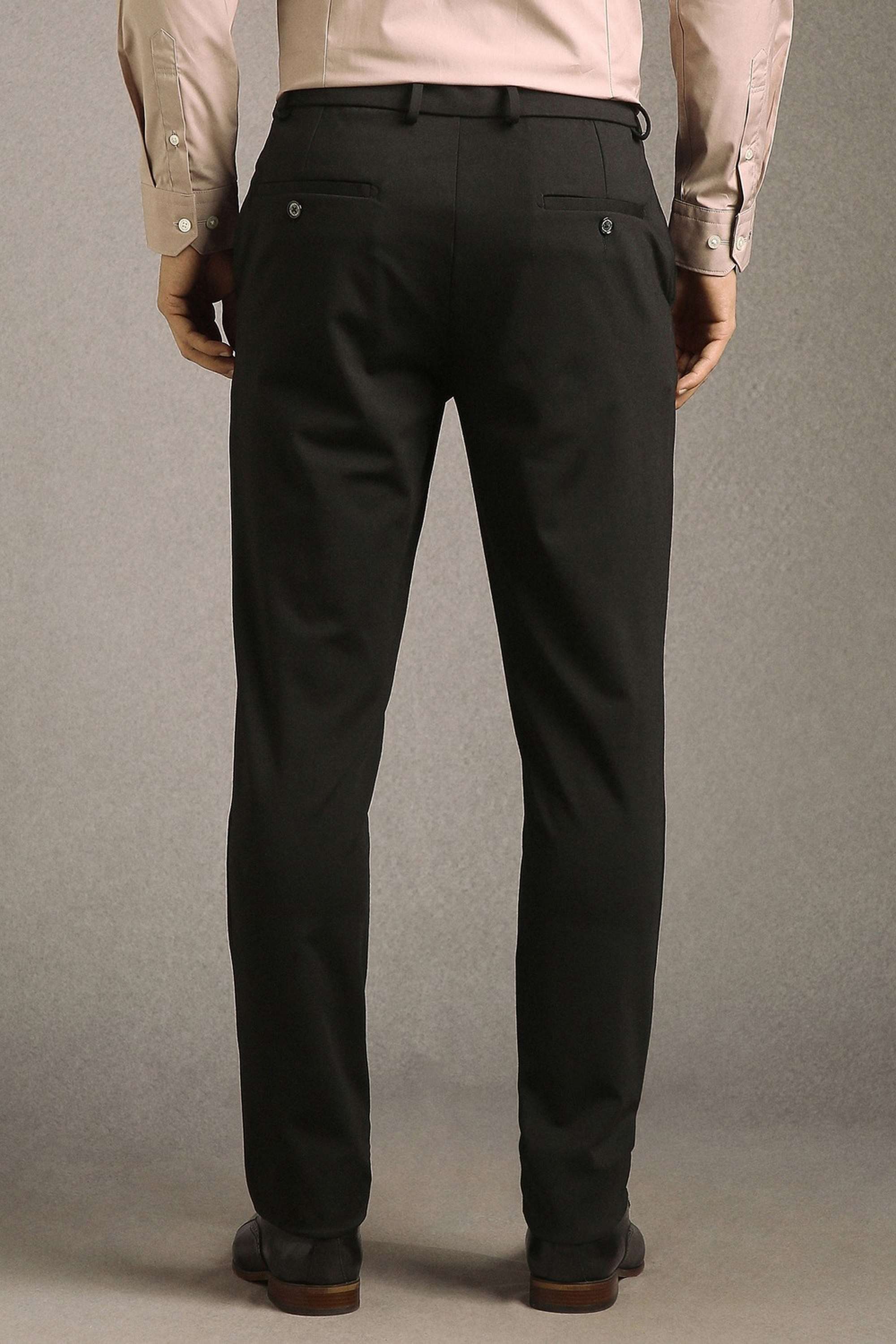 Solid-Terrylene-Rayon-Tapered-Fit-Men-s-Formal-Trousers