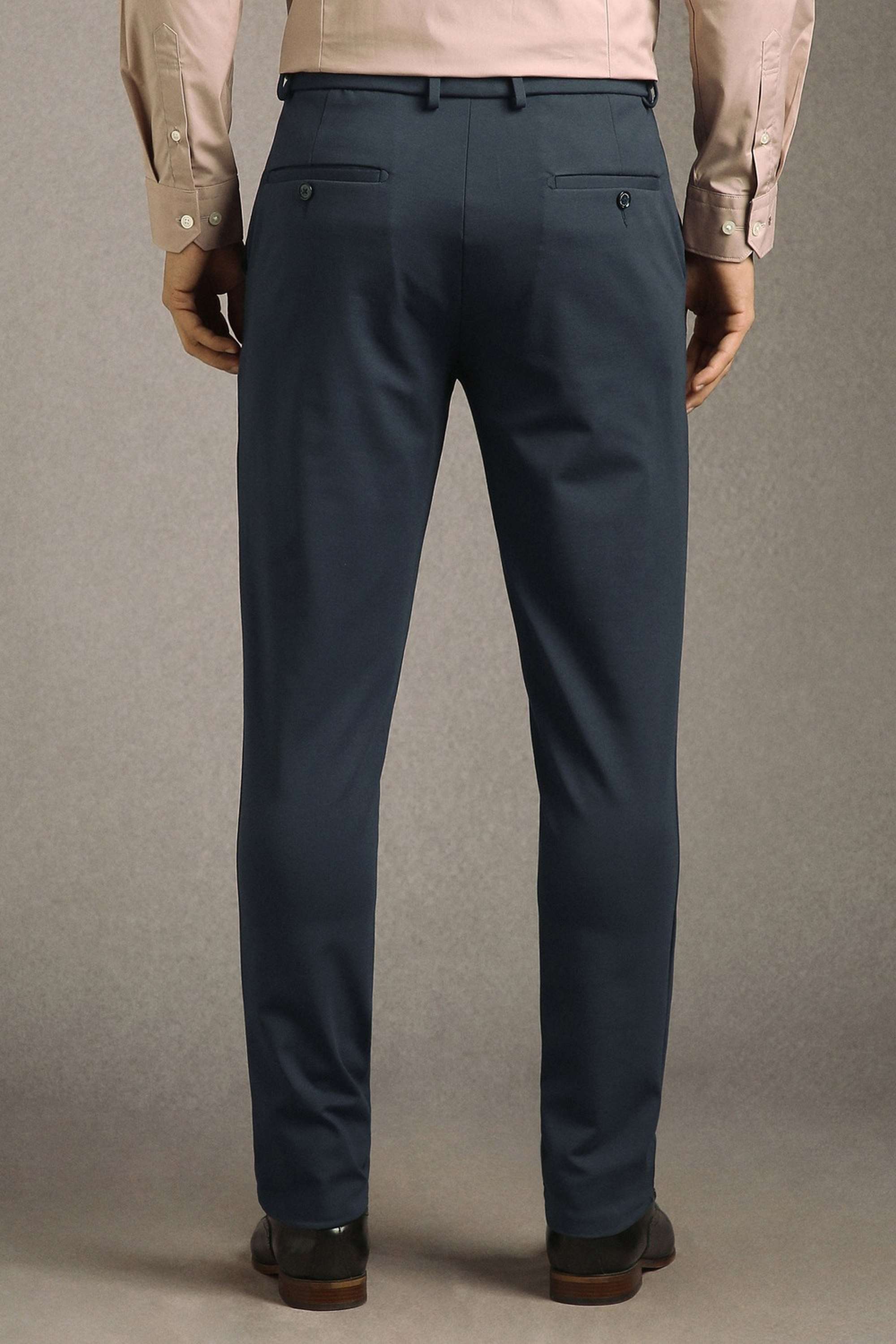 Solid-Terrylene-Rayon-Tapered-Fit-Men-s-Formal-Trousers