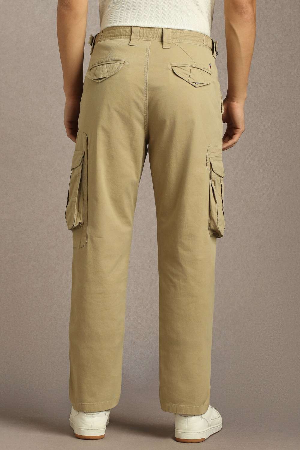 Solid-Cotton-Blend-Slim-Fit-Men-s-Casual-Trousers