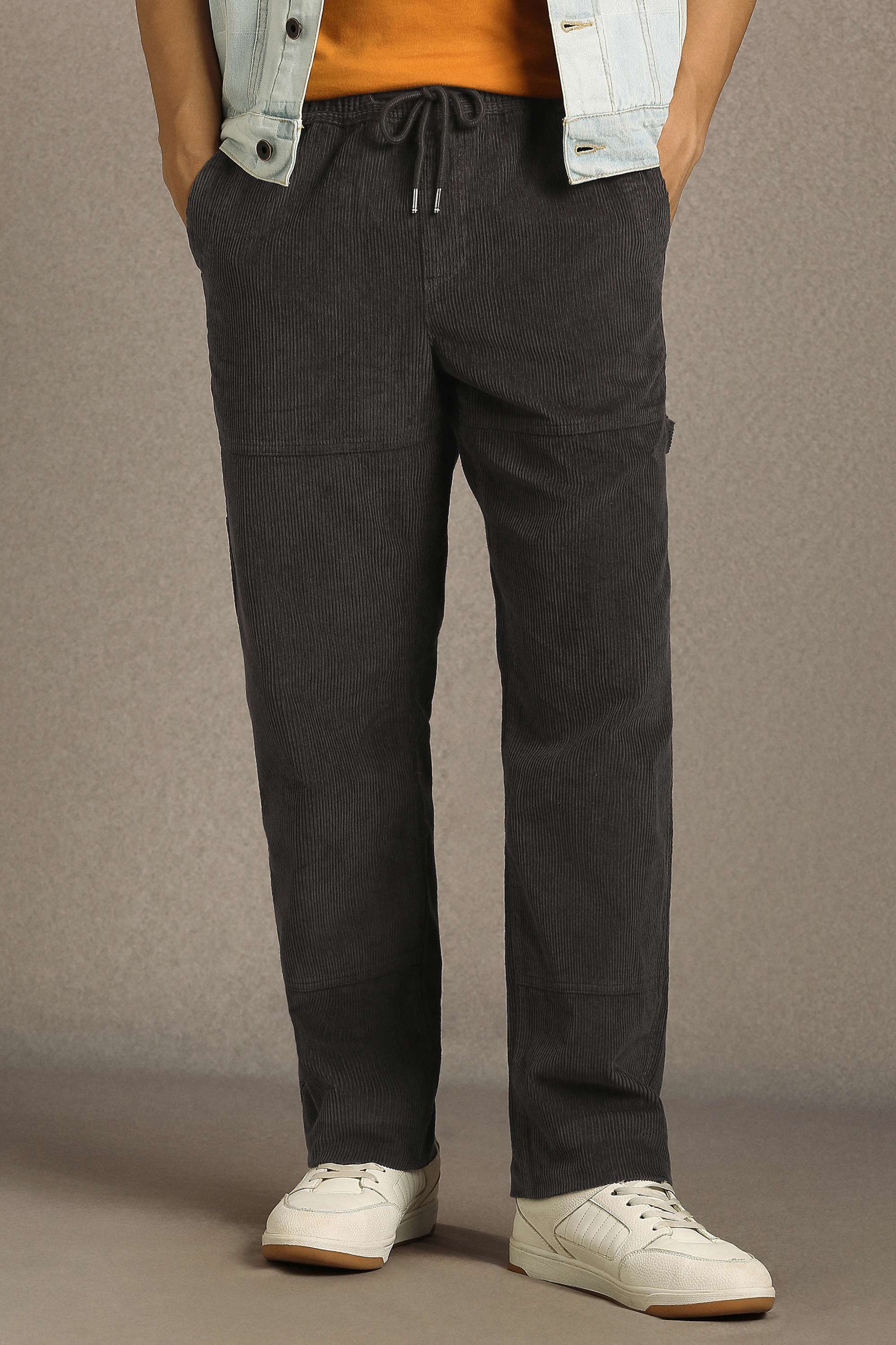 Solid-Cotton-Slim-Fit-Men-s-Casual-Trousers