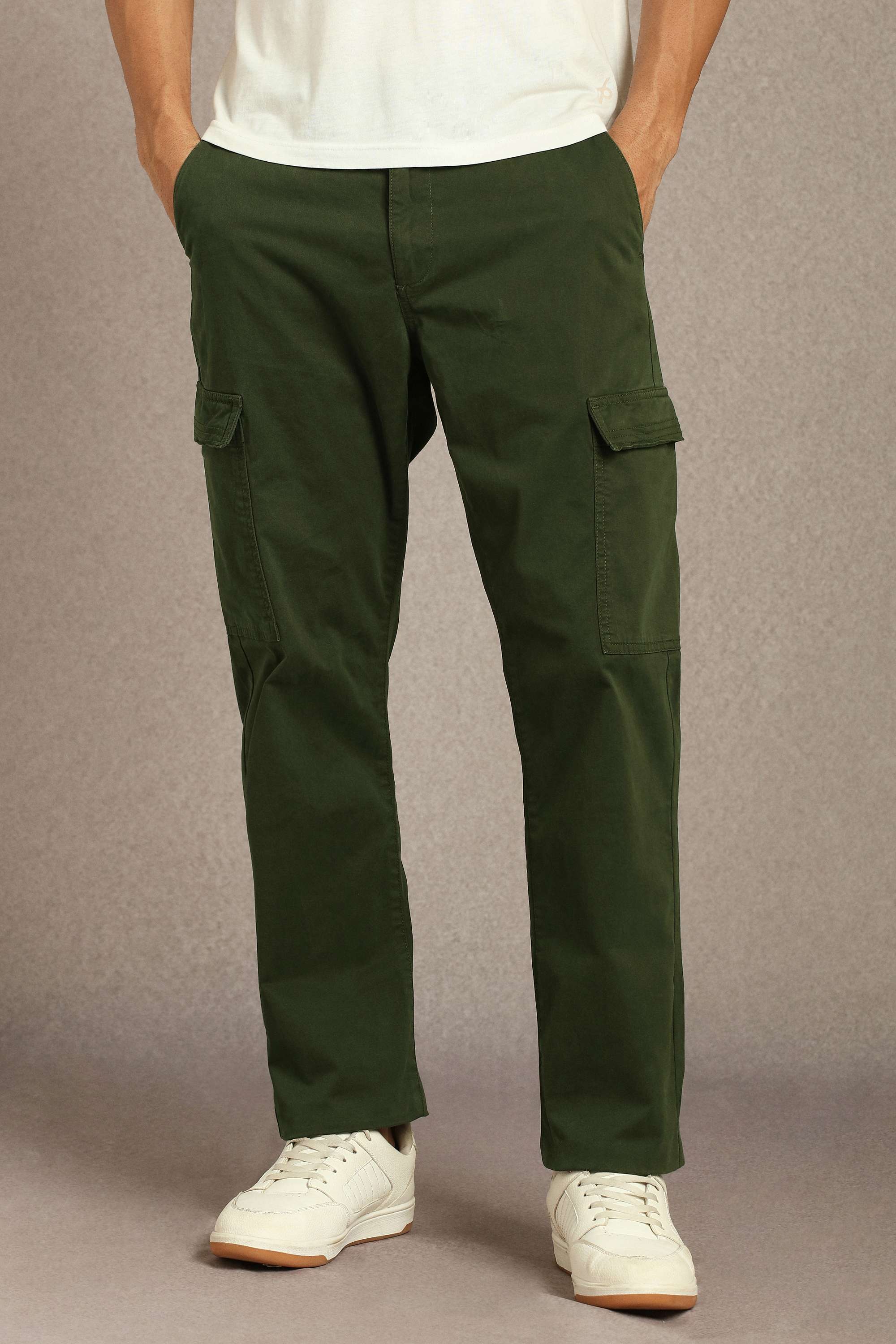 Solid-Cotton-Blend-Regular-Fit-Men-s-Trousers