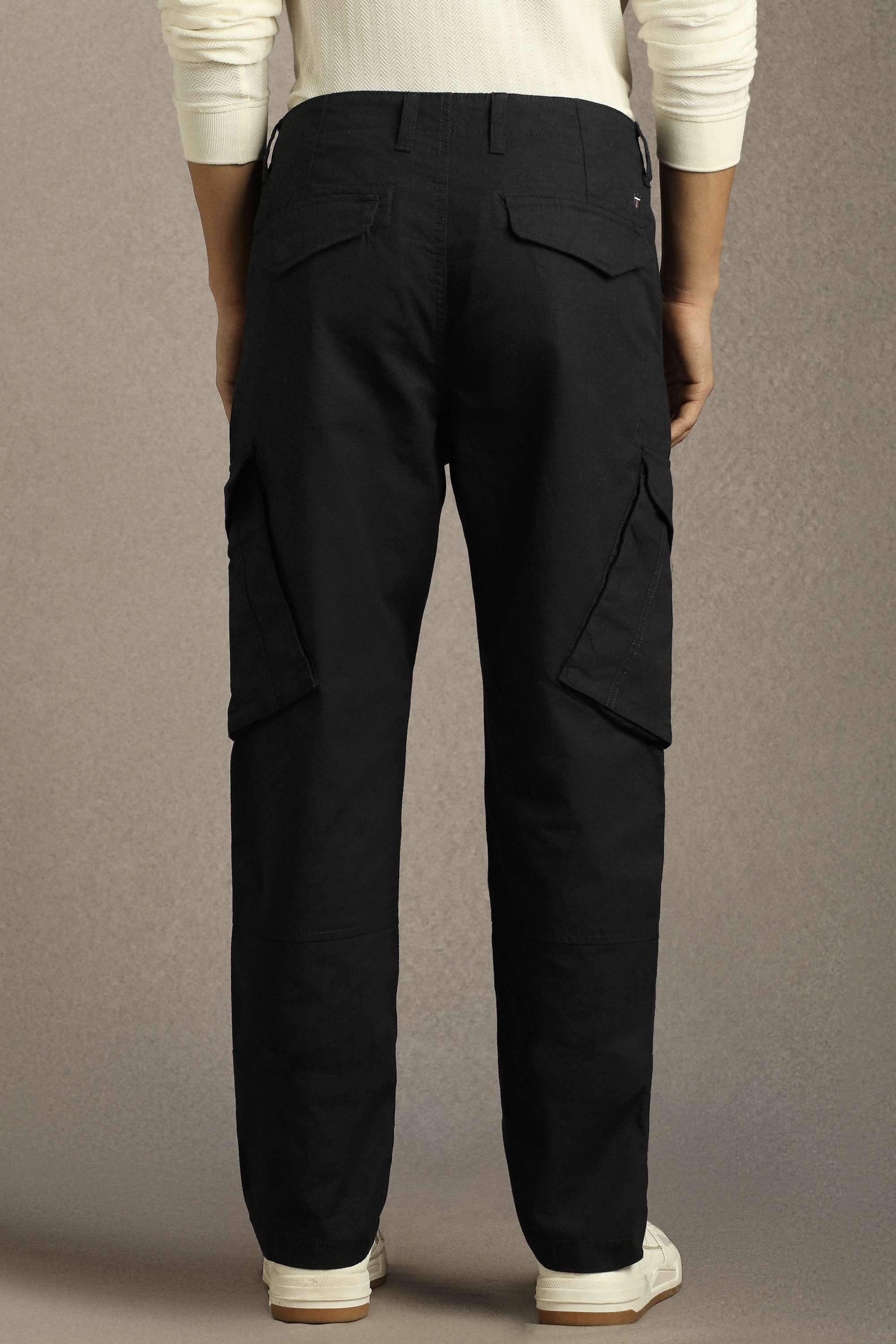 Solid-Cotton-Blend-Regular-Fit-Men-s-Trousers