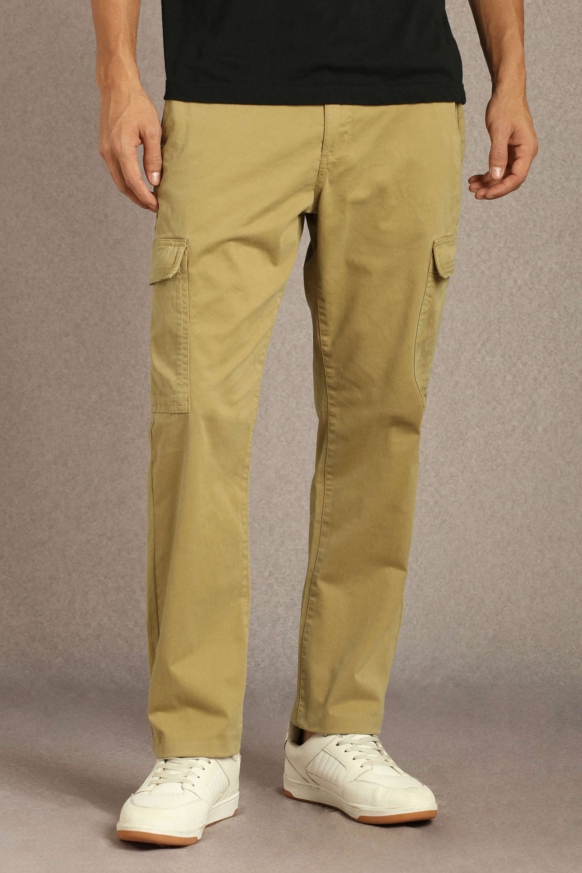 Solid-Cotton-Blend-Regular-Fit-Men-s-Trousers